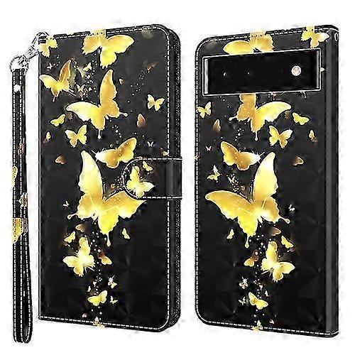 For Google Pixel 7 Pro 5G 3D Painting Pattern TPU + PU Leather Phon...