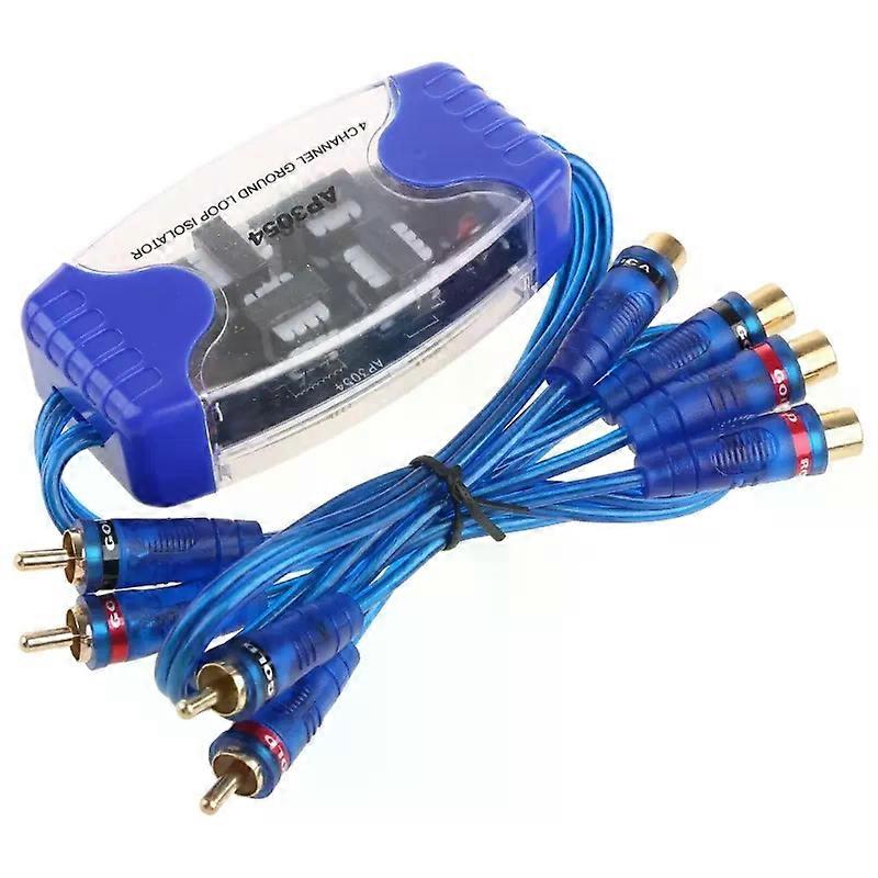 Universal Noise Sound Eliminator 4 Channel RCA Ground Loop Isolator Noise Filters For Car Radio Home Stereo System