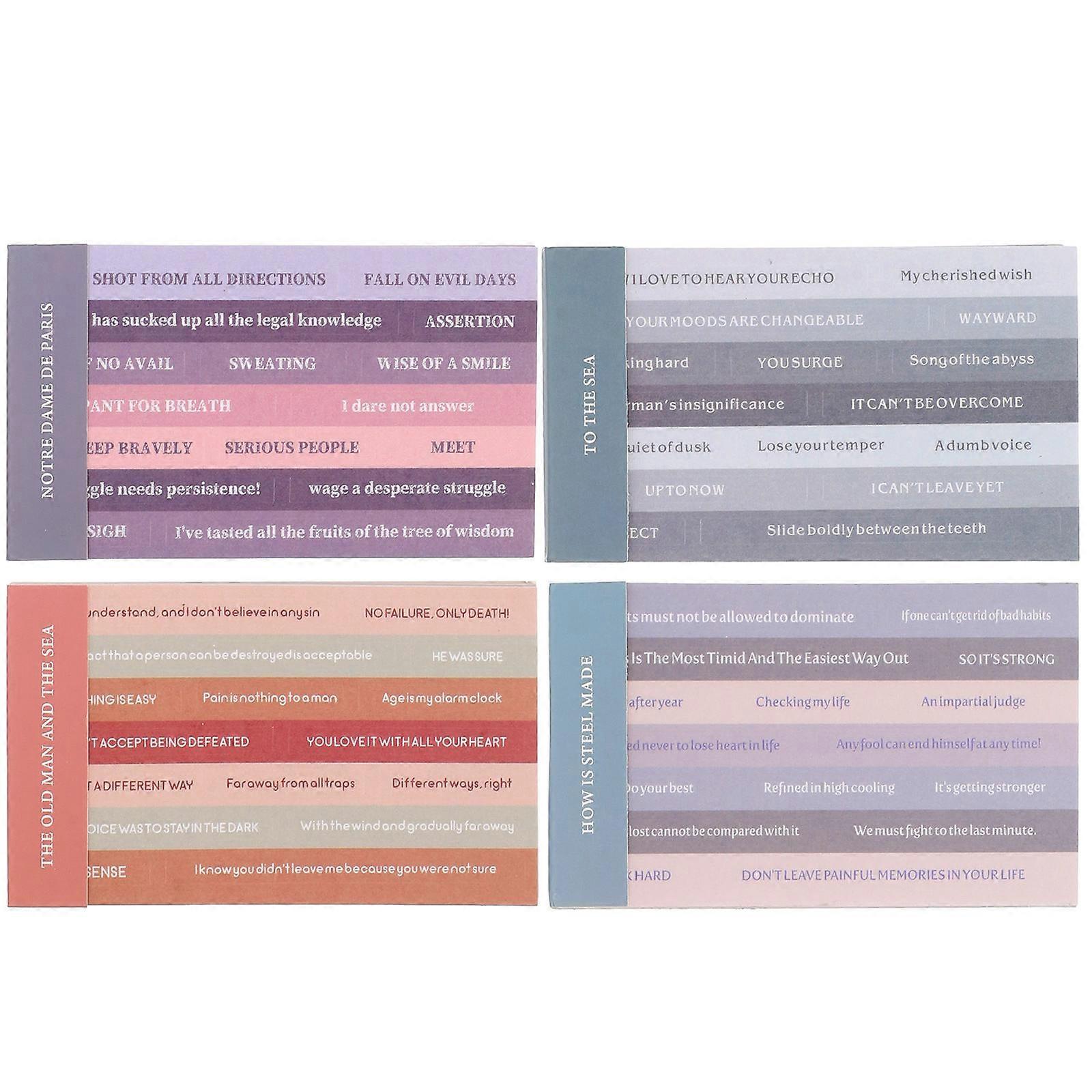 Inspirational Paper Decals Positive Sayings Decals for Scrapbook Photo Albums Paper Assorted Color Decorative 4 Sets