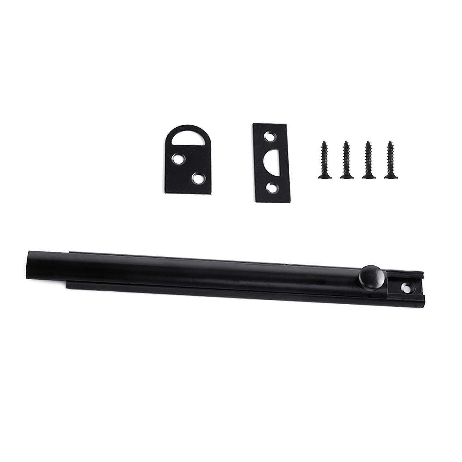 Secure Sliding Surfaces Bolt Lock With Double Mounting Plates Heavy Duty Iron Sliding Latches Lock for Cabinet Bedroom Closet 6Inch