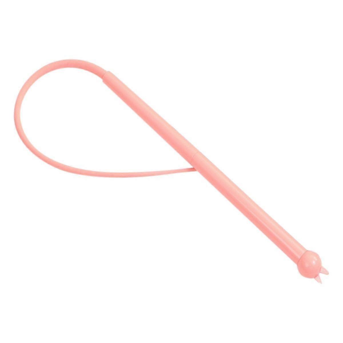 Mulated Mouse Tail Cat Toy Cat Teaser Funny Stick Silicone Long Tail Pet Interactive Toys Pink