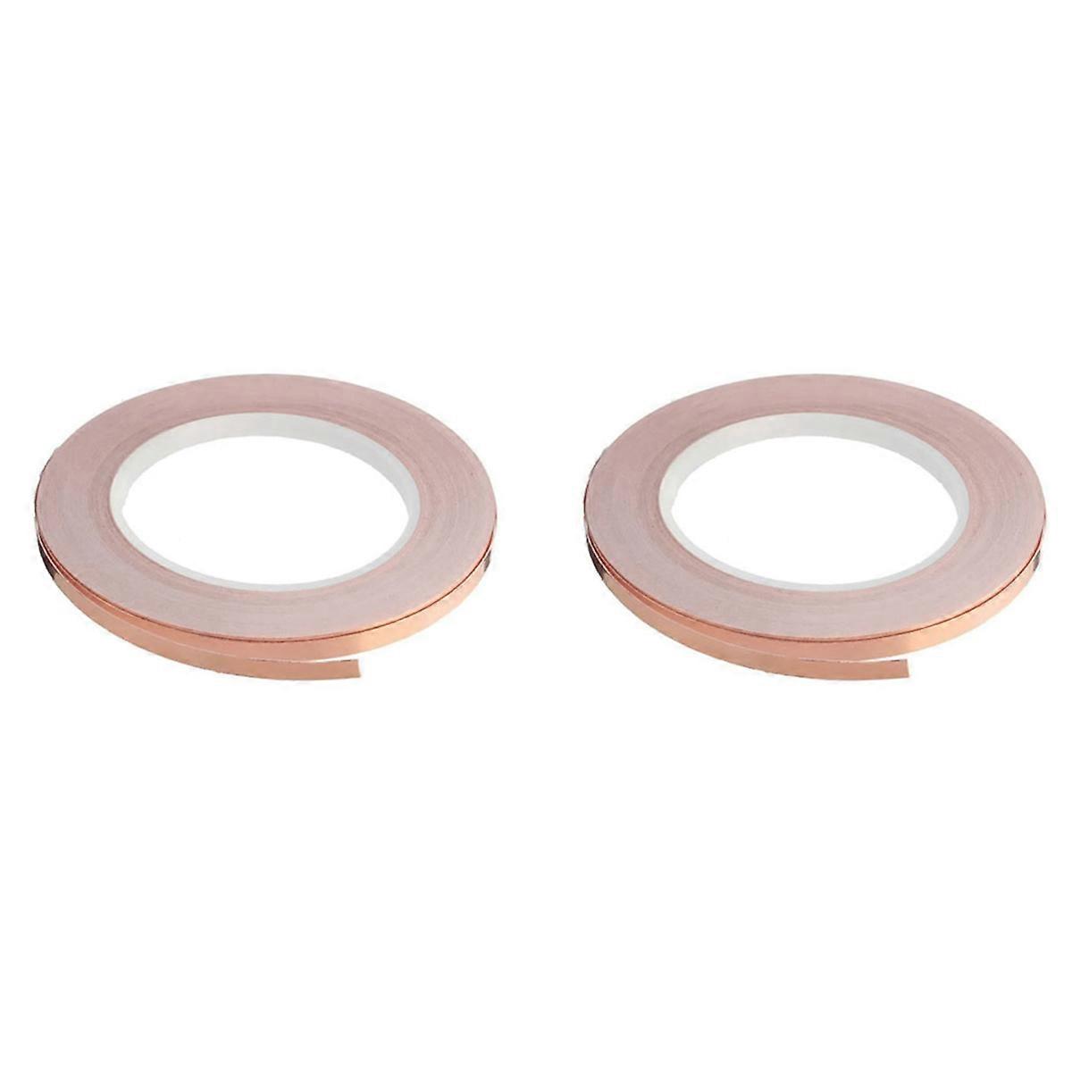 Single-Sided Adhesive Copper Foil Tape Self-Adhesive Shielding Tape Anti-Interference Tape for Guita