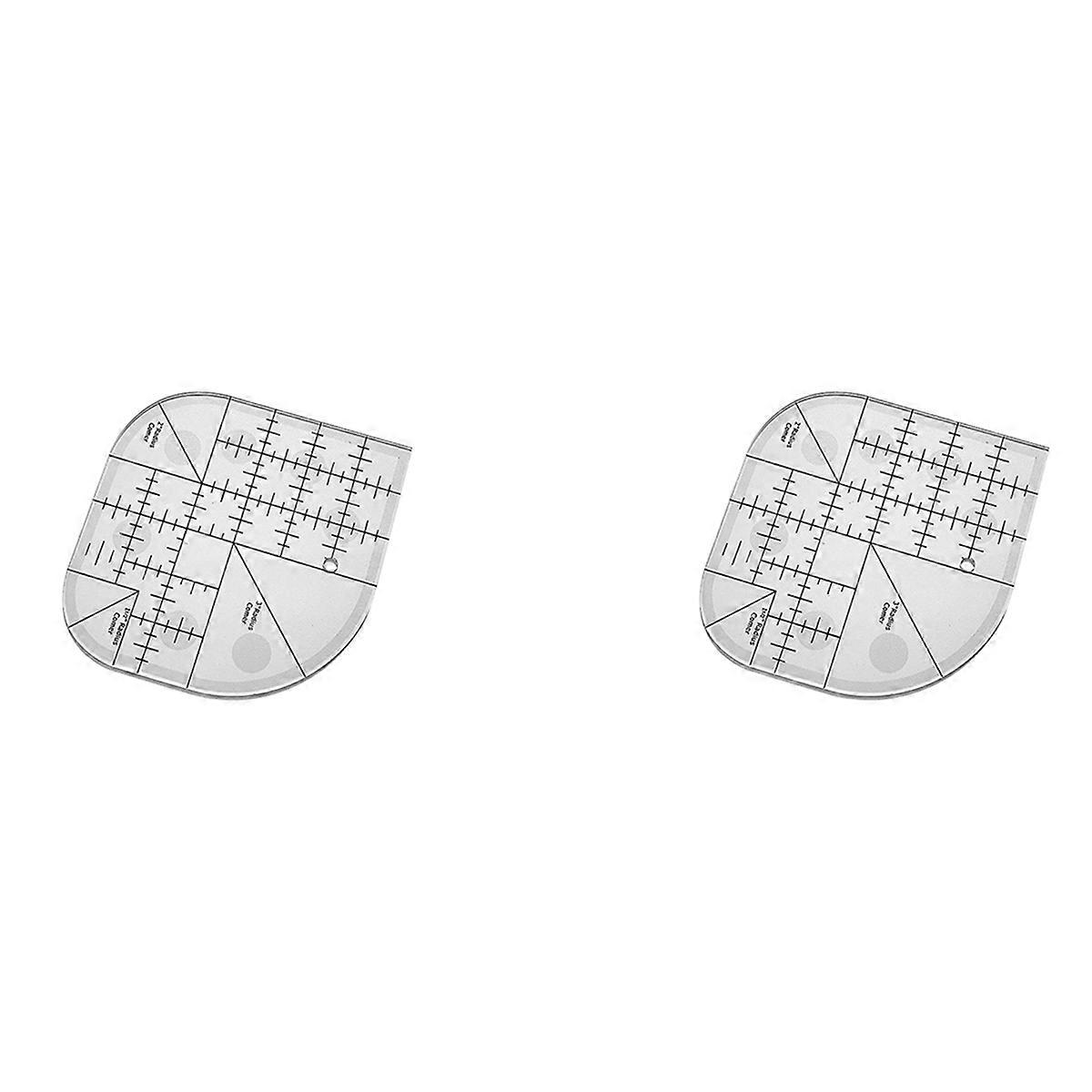 2X Curved Corner Cutter Quilt Ruler, Sewing Patchwork Ruler Sewing Template Patchwork Tool,DIY Sewin