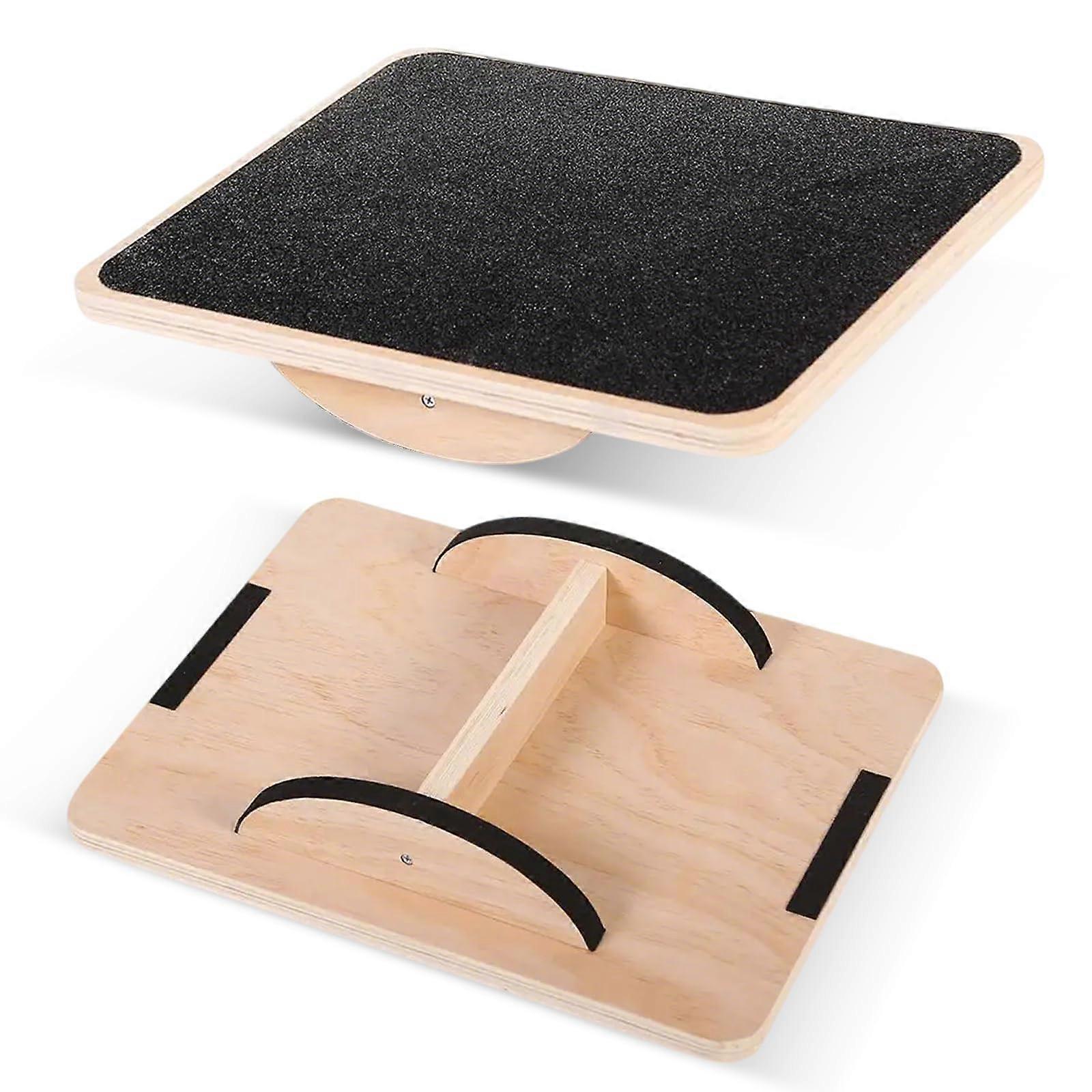 Balance Board for Adults, 360° Wobble Board, Non-Slip Wooden Balance Board for Physical Therapy, 350 lbs Capacity, Under Desk Use