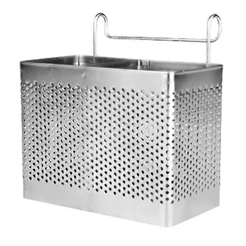 Stainless Steel Chopsticks Holder with Hooks: Cutlery Drying Basket for Tableware Storage & Draining in KitcheNS