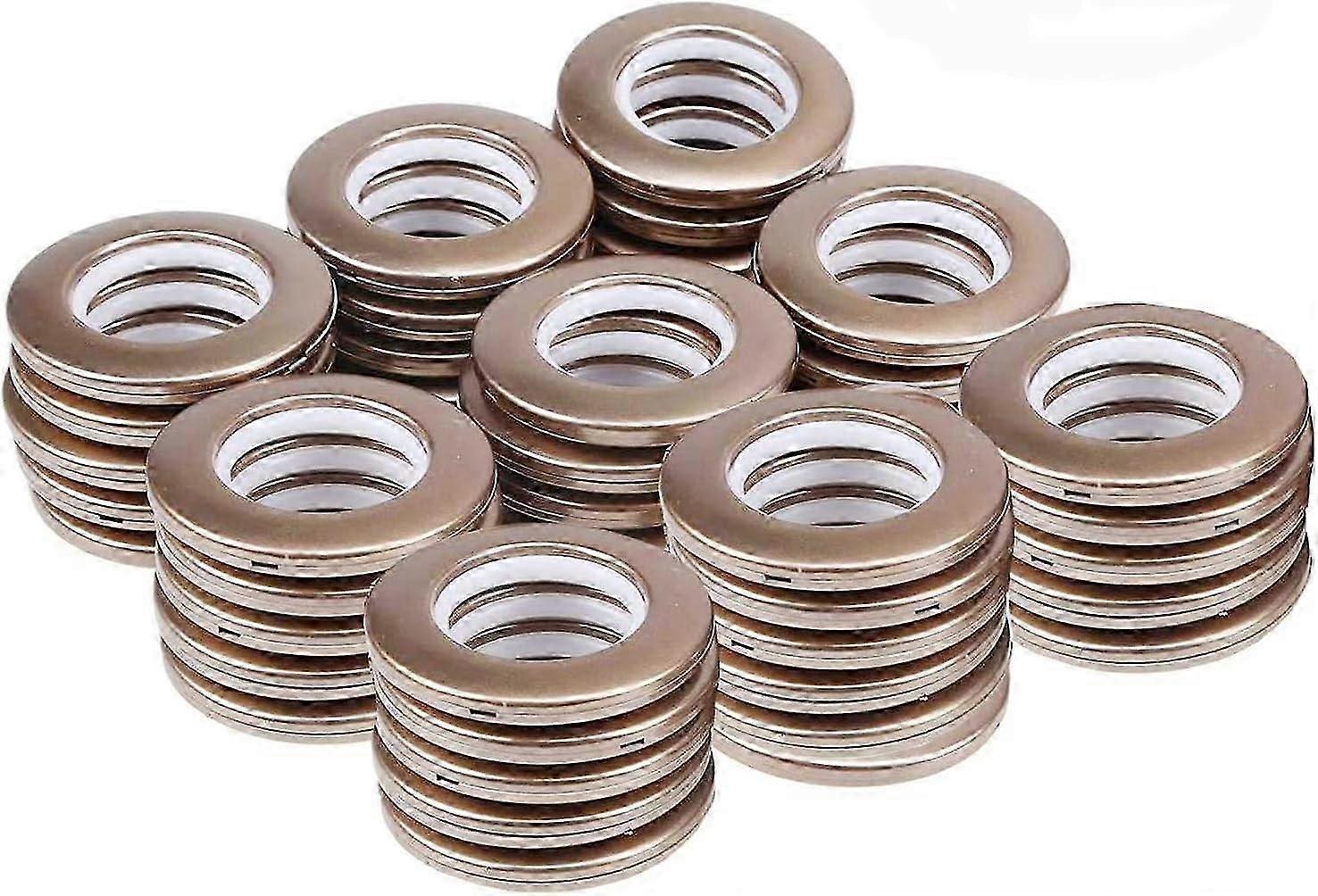 40mmラウンドカーテンリングプラスチックカーテンロッドリングカーテンアイレットクリップ、50個グレー、カーテンウィンドウシャワークロークドア用--style4111