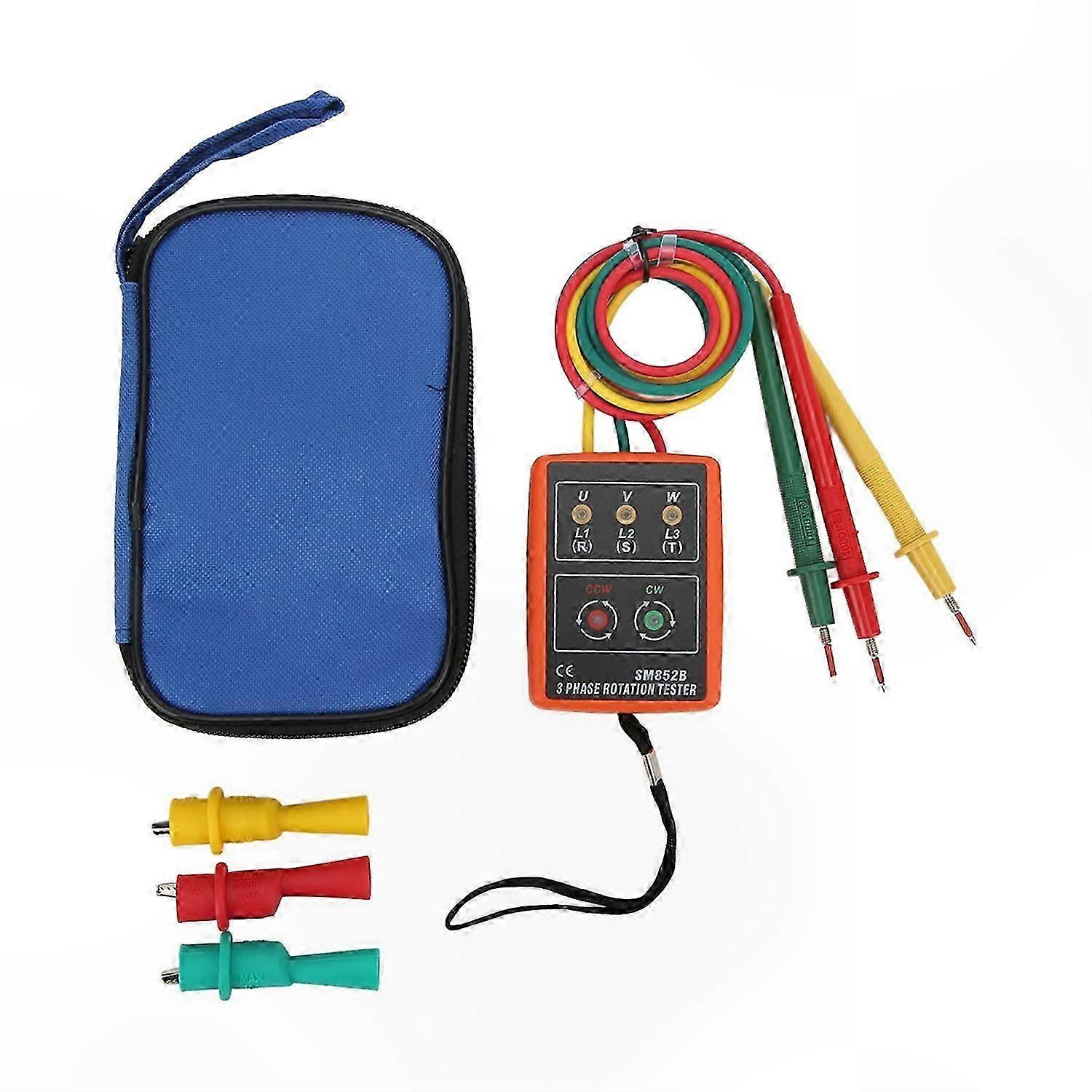 Digital 3 Phase Rotation Tester for Electricity - Portable and Wide Range Meter