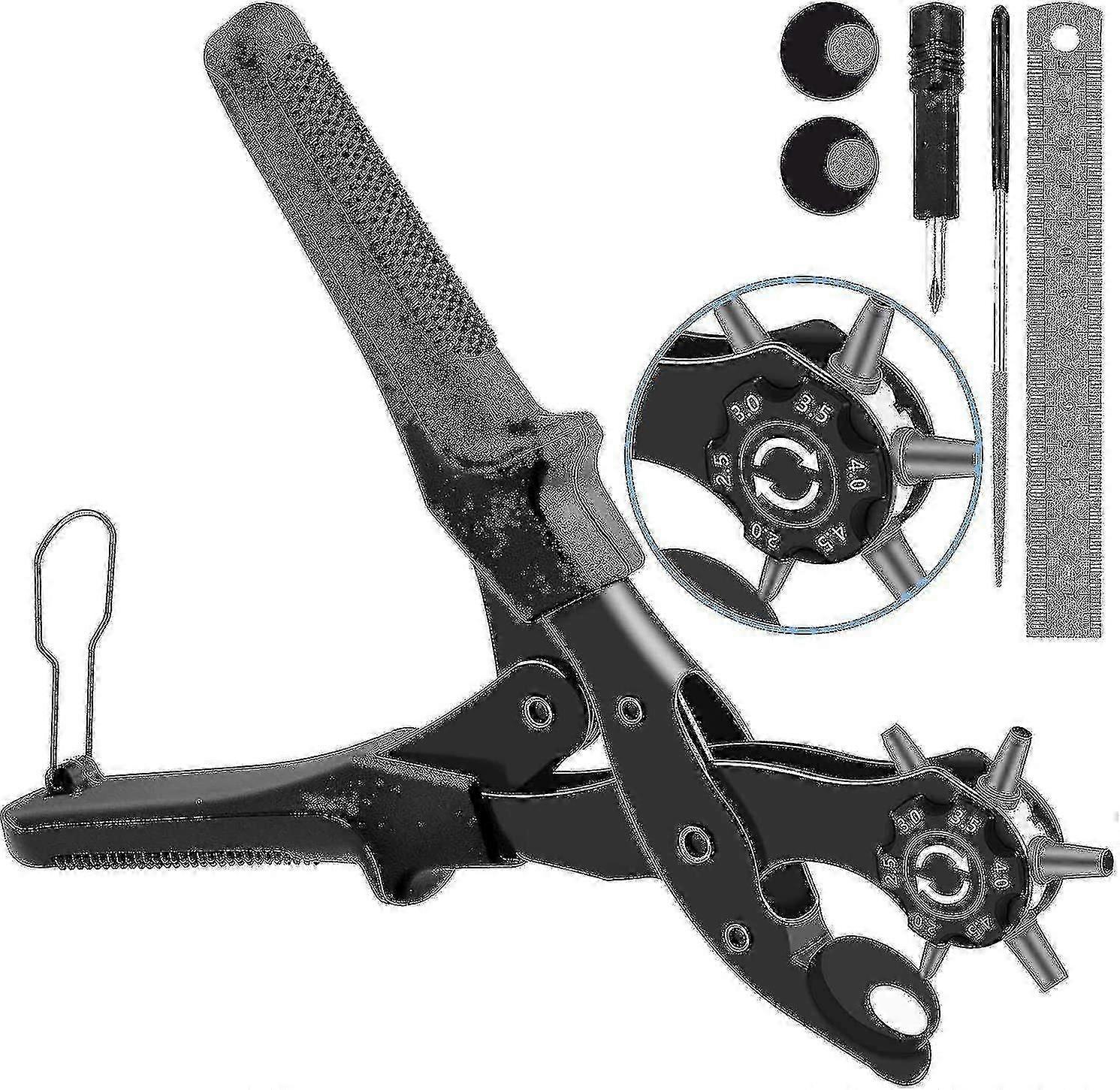 Heavy Duty Leder Hole Punch & Full Set Drehzange - Verbesserte Version Gürtellocher für Präzisionshandwerk