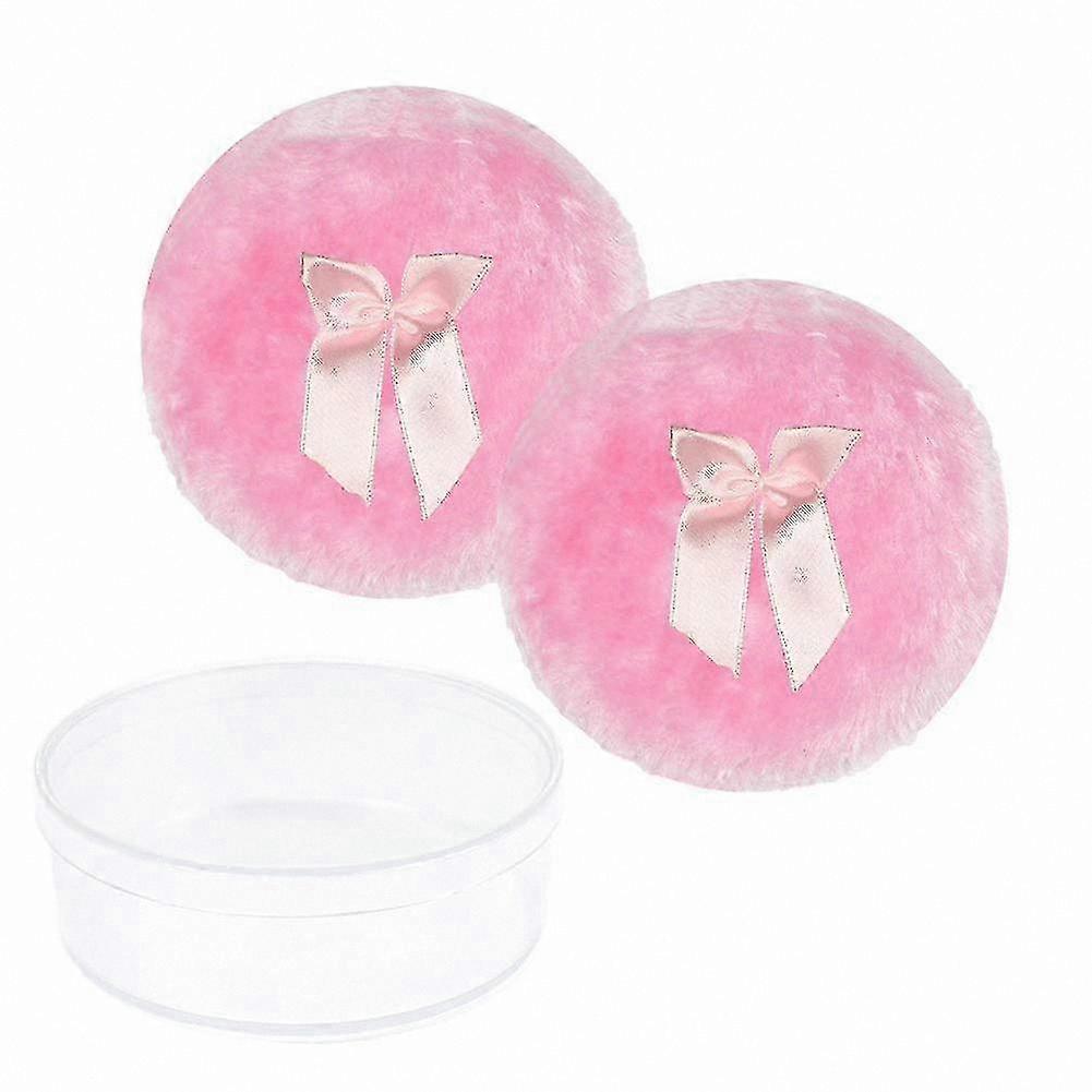 2-Pack 4.12" Plush Pink Makeup Sponges for Smooth Application