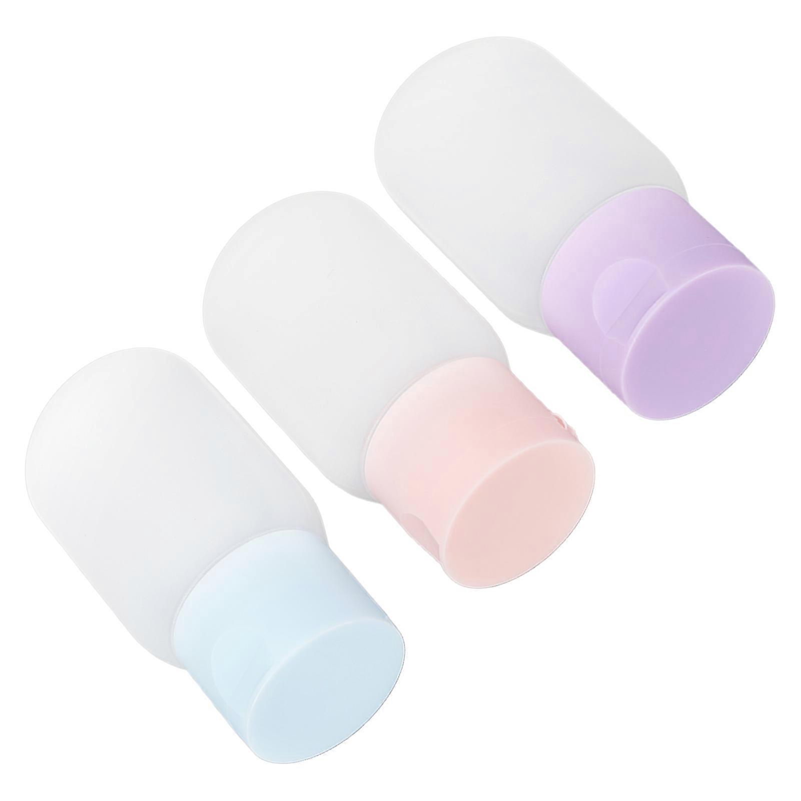 3pcs Soft Travel Bottles Leakproof PE Squeezable Toiletry Set