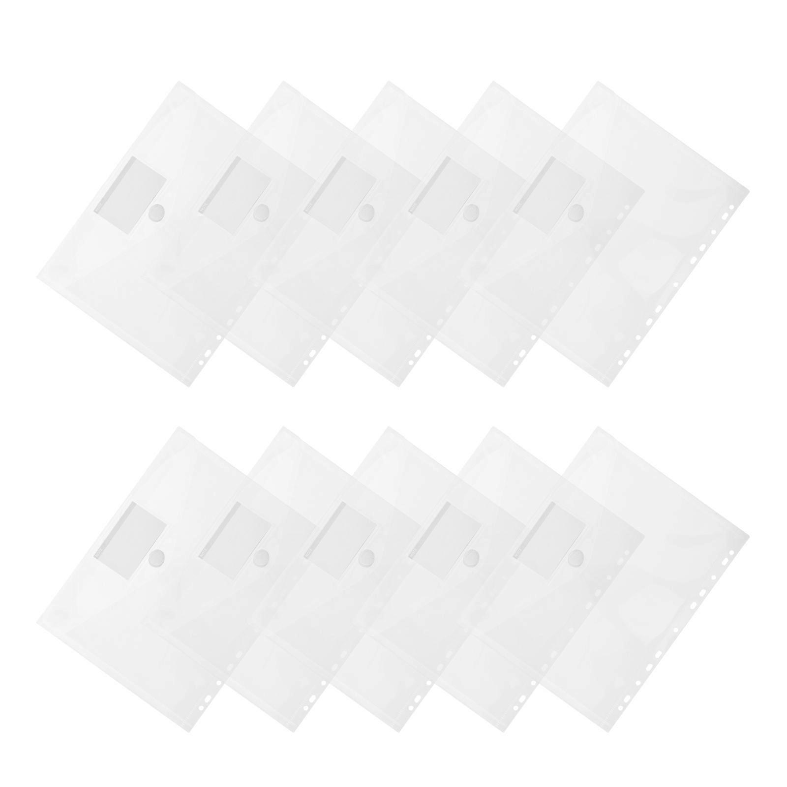 Document Binder Organizer Binder Pockets Large Capacity Transparent 10Pack