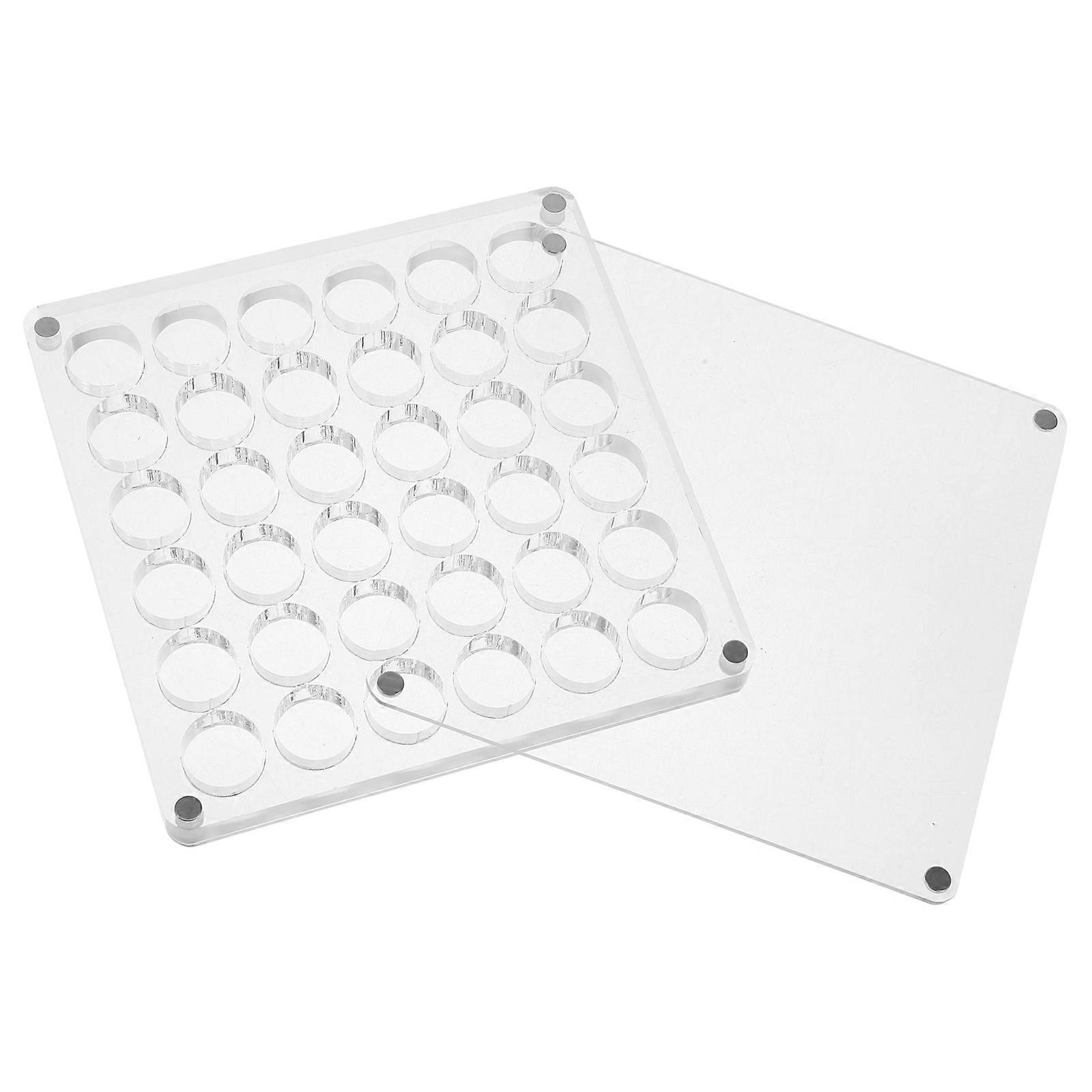 Acrylic Stone Storage Box with Compartments for Collectibles Display Case 1 Set