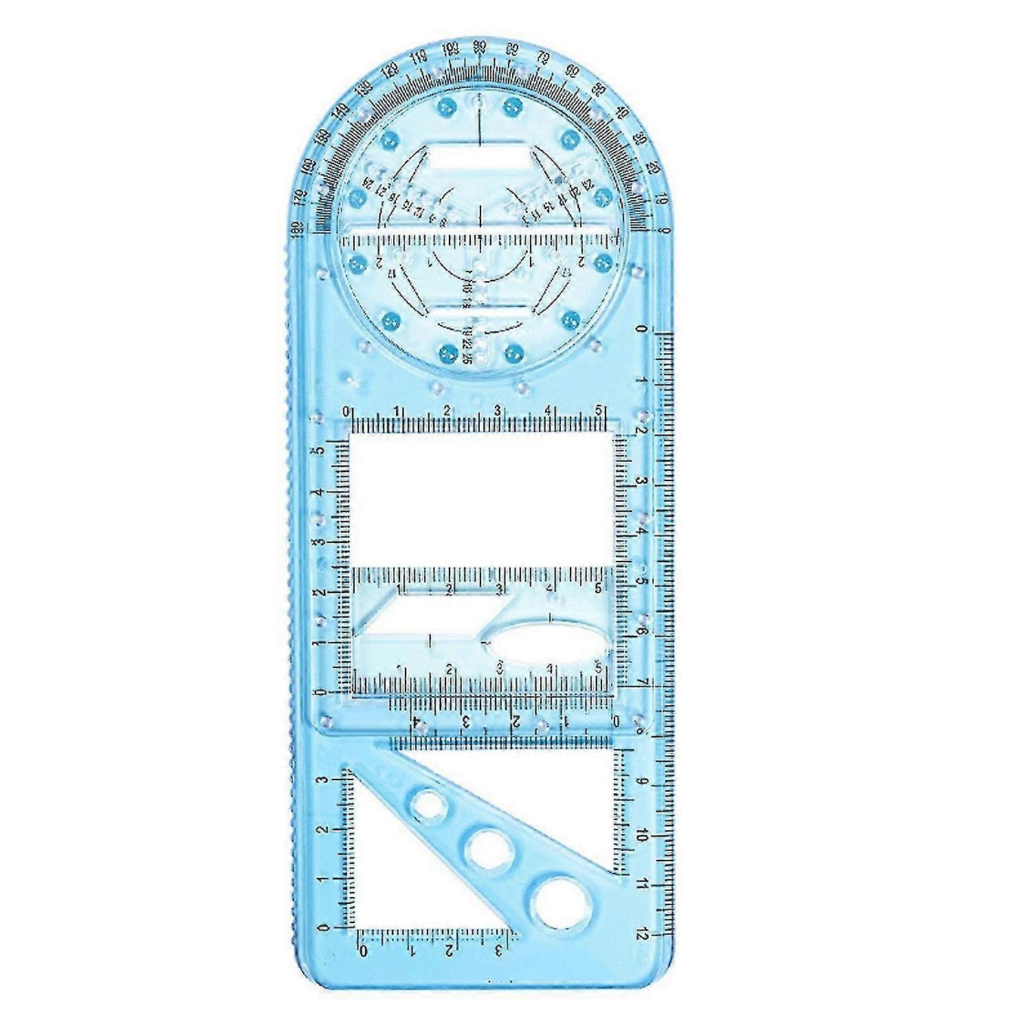 School Multifunctional Geometry Ruler Geometry Drawing Template Measuring Tool (Style 02)