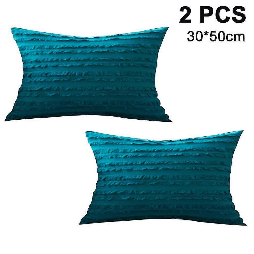 Set Of 2 Decorative Cushion Cover With Tassel Fringe