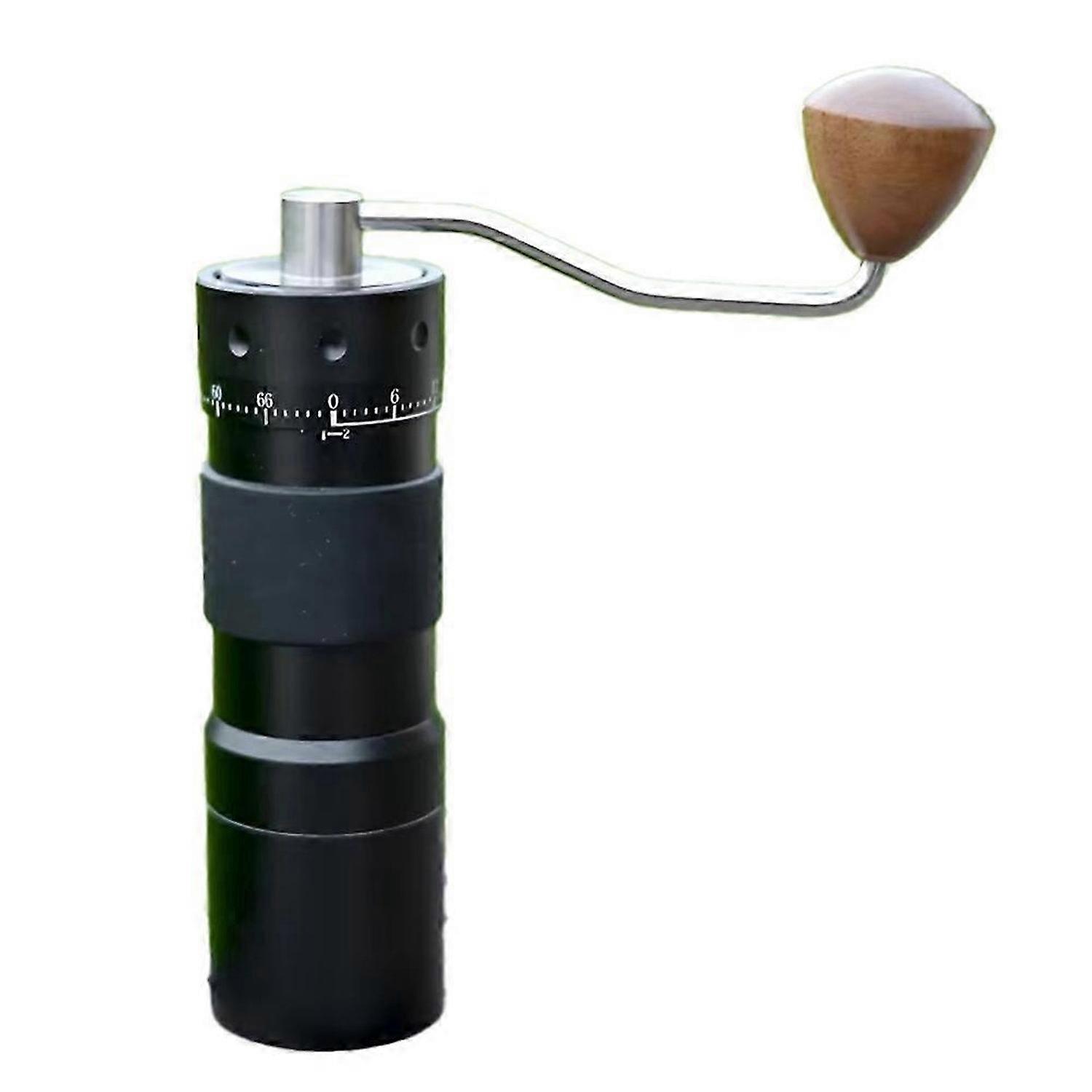 Manual Coffee Grinder with Adjustable Seven-Star Ghost Tooth Burr, Compact Household Coffee Mill, External Adjustment