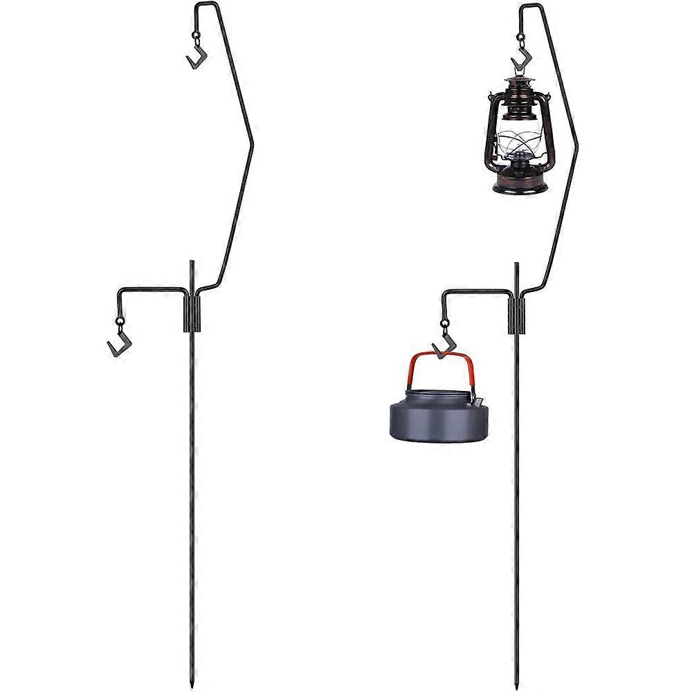 Detachable Iron Lantern Stand Tripod with Hook 99.5cm Camping Lamp Holder
