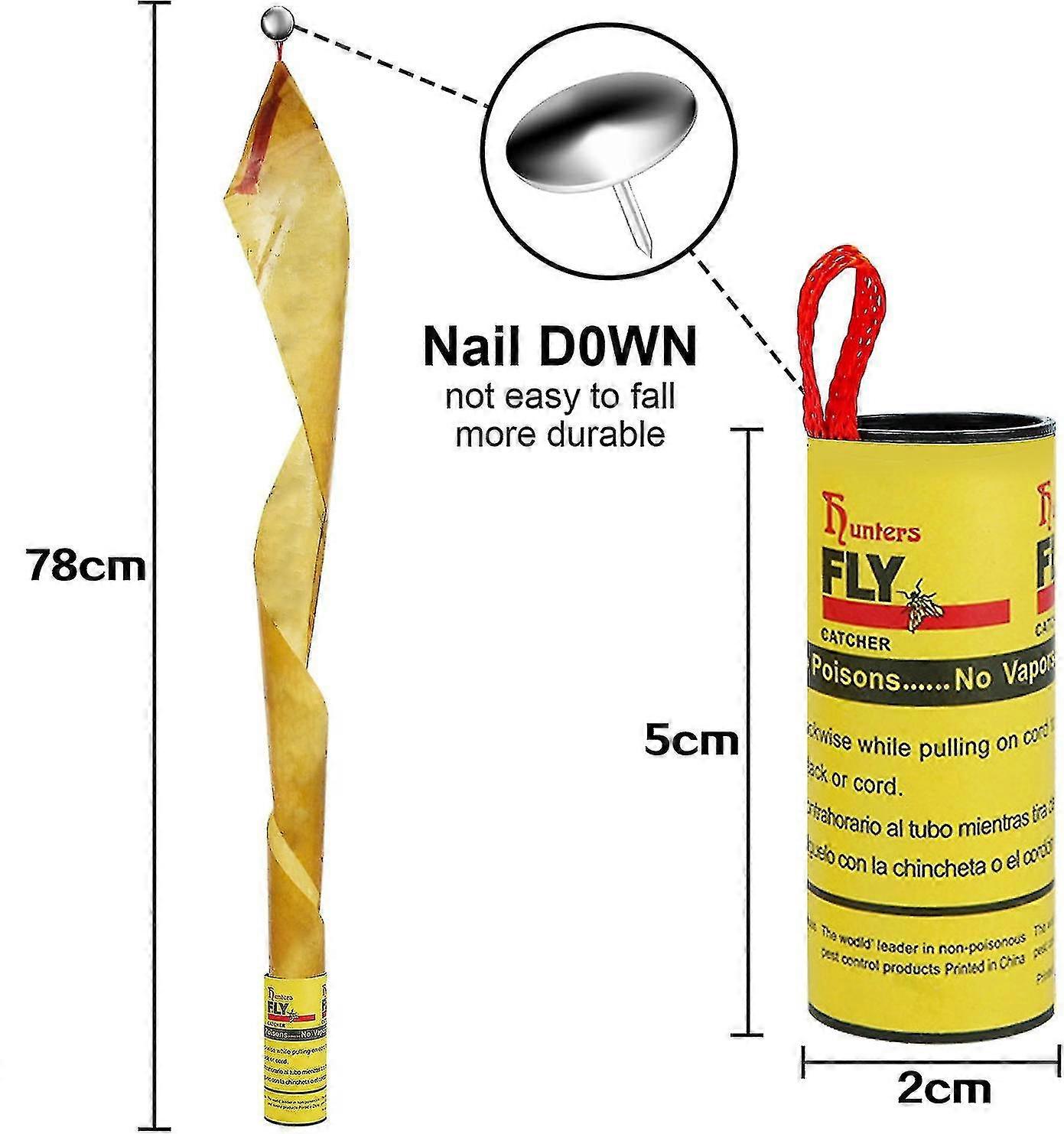 Disposable fly trap rolls - 40 pieces for indoor insect control