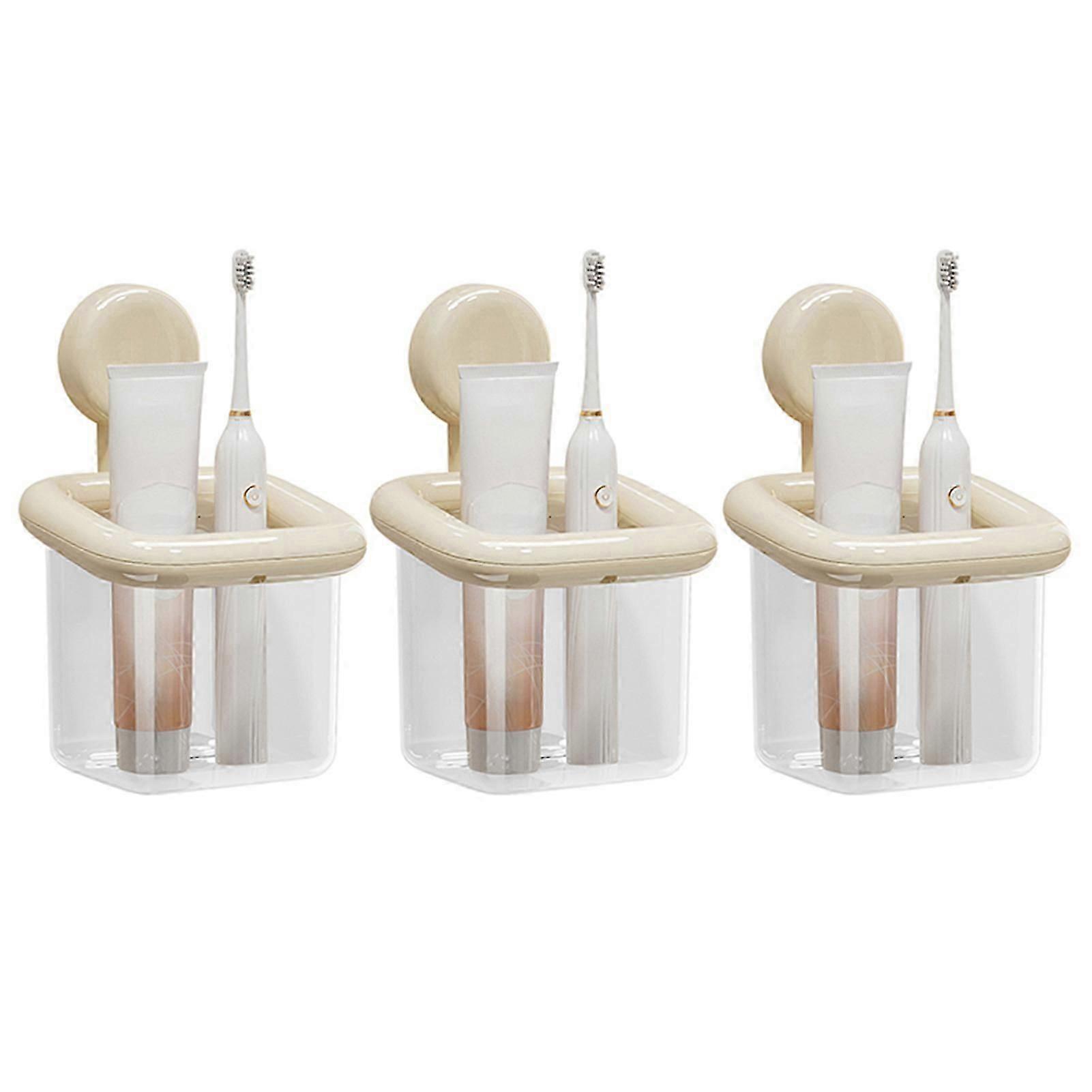 Bathroom Toothbrush Organiser No Drilling Multi-Purpose Sturdy Shaver Rack for Every Family