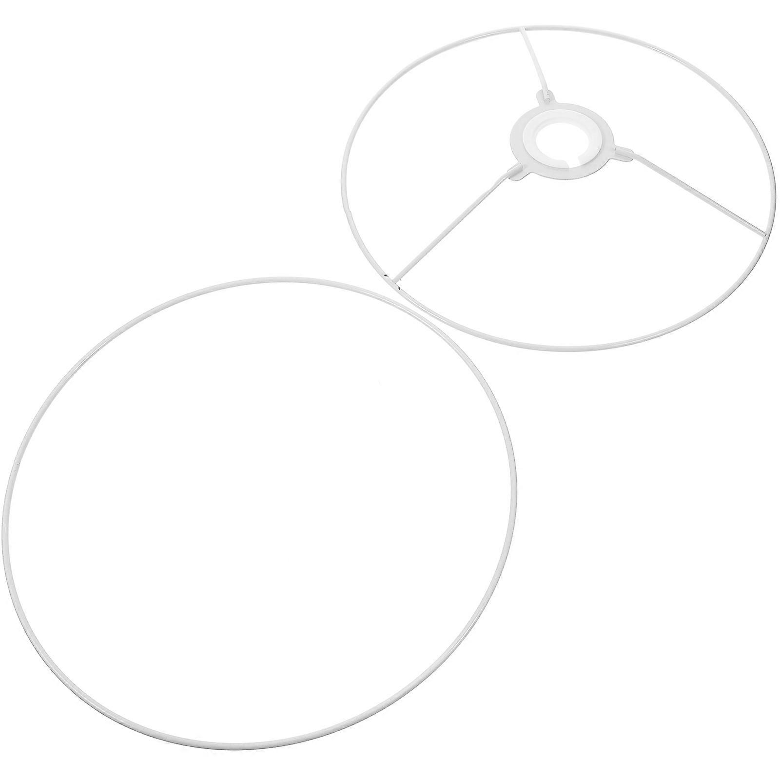 Metal Lamp Shade Ring for DIY Drum Lampshade 6Sets White