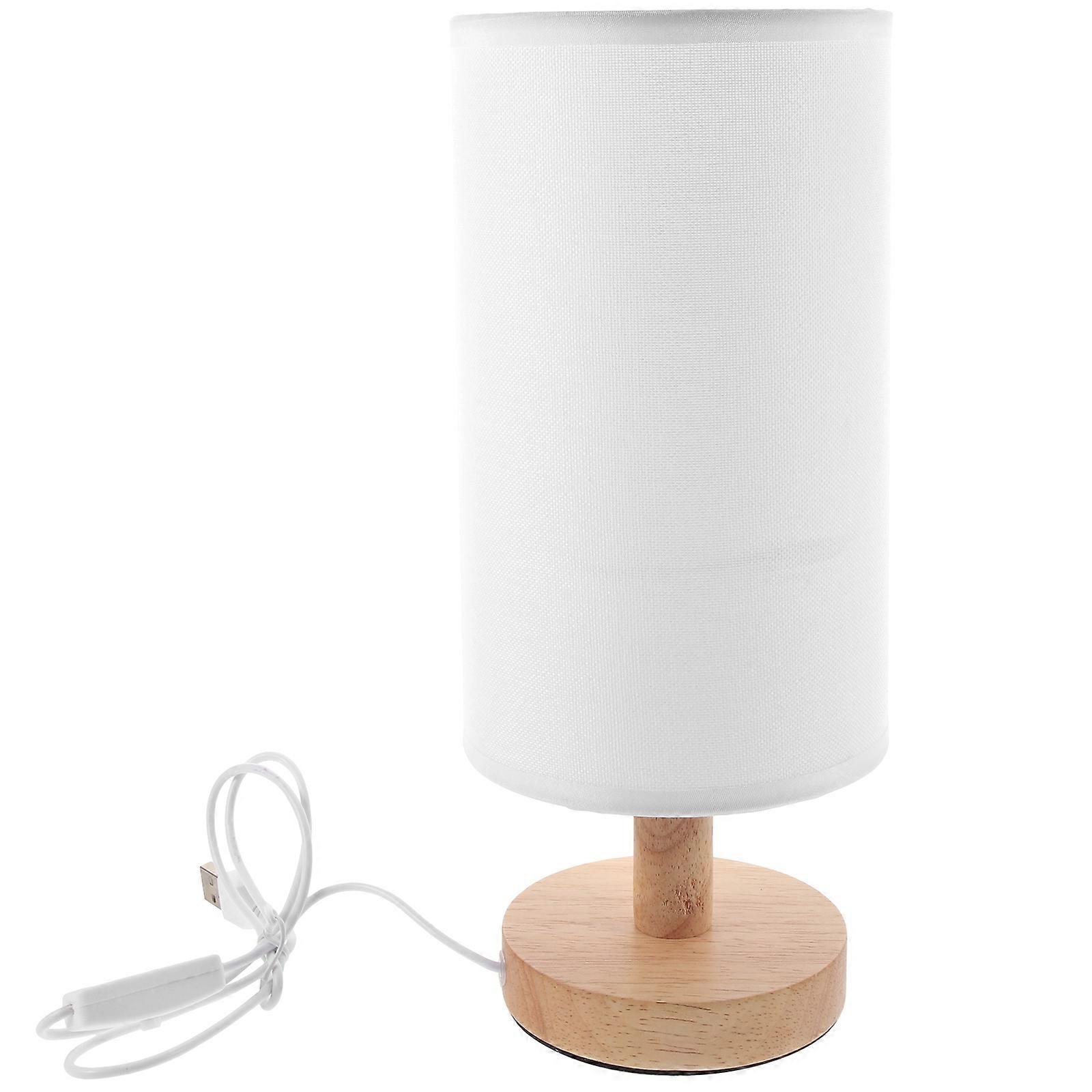 Bedside Lamp USB Tabletop Lamp for Bedside Lighting 2Pcs Cloth Table Lamps