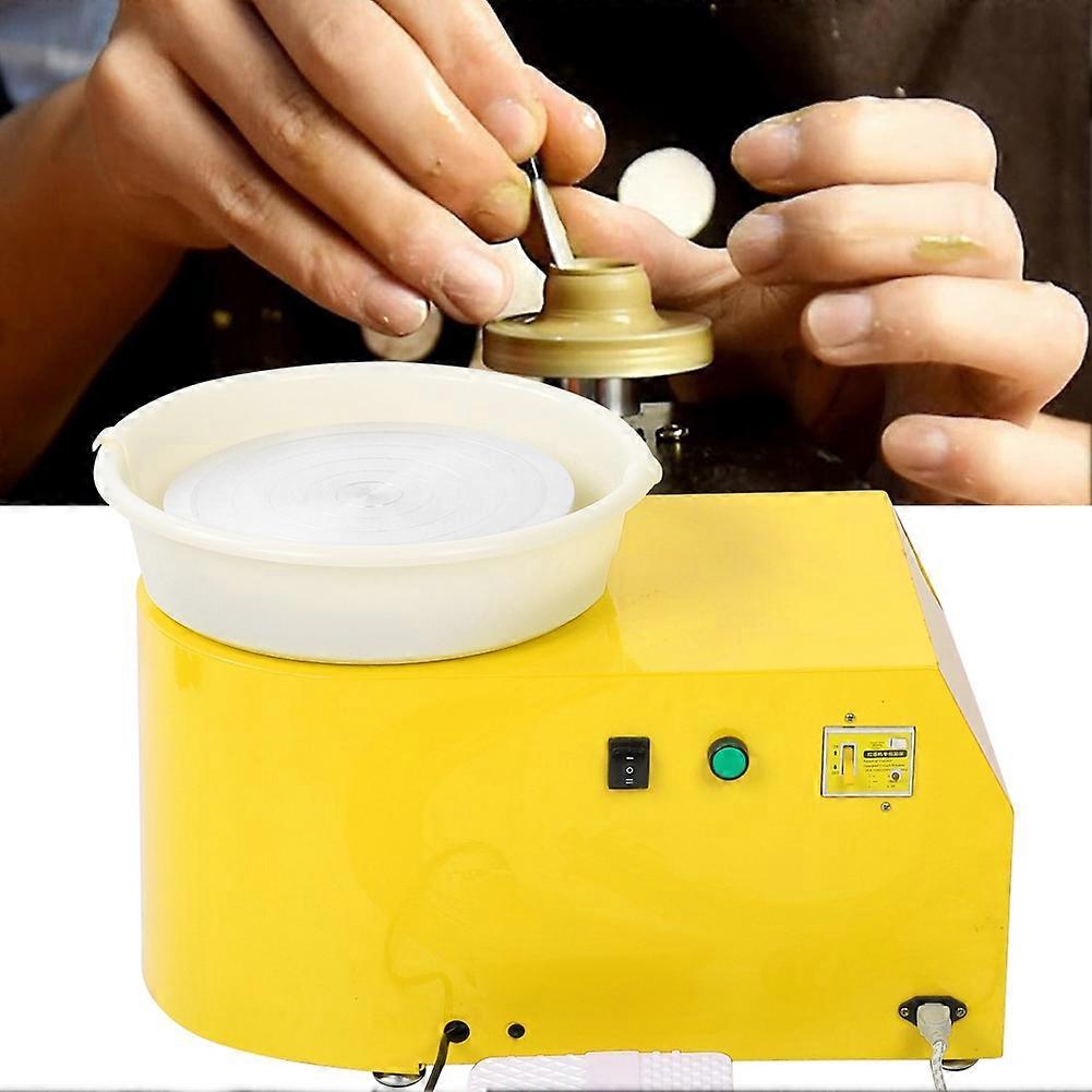 Variable Speed 250W Pottery Machine 20kg Capacity 30cm Yellow