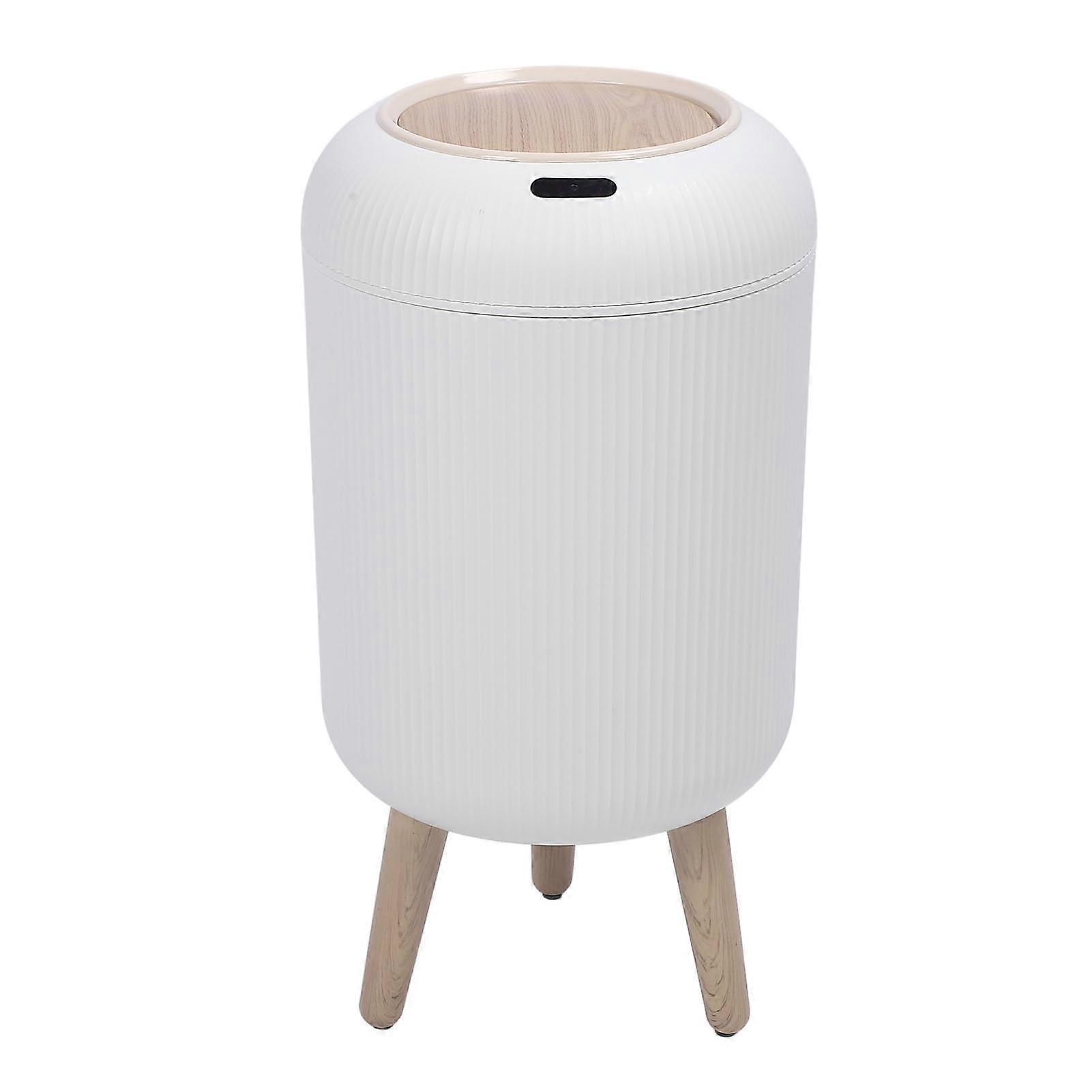 Smart Sensor Touchless Wastebasket White Waterproof Plastic 47oz