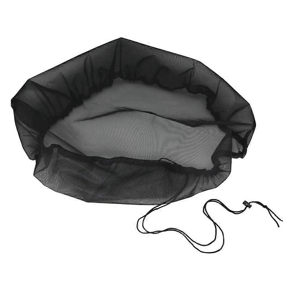 Durable Polyester Rain Barrel Cover Outdoor Protection 1Pcs Black Net