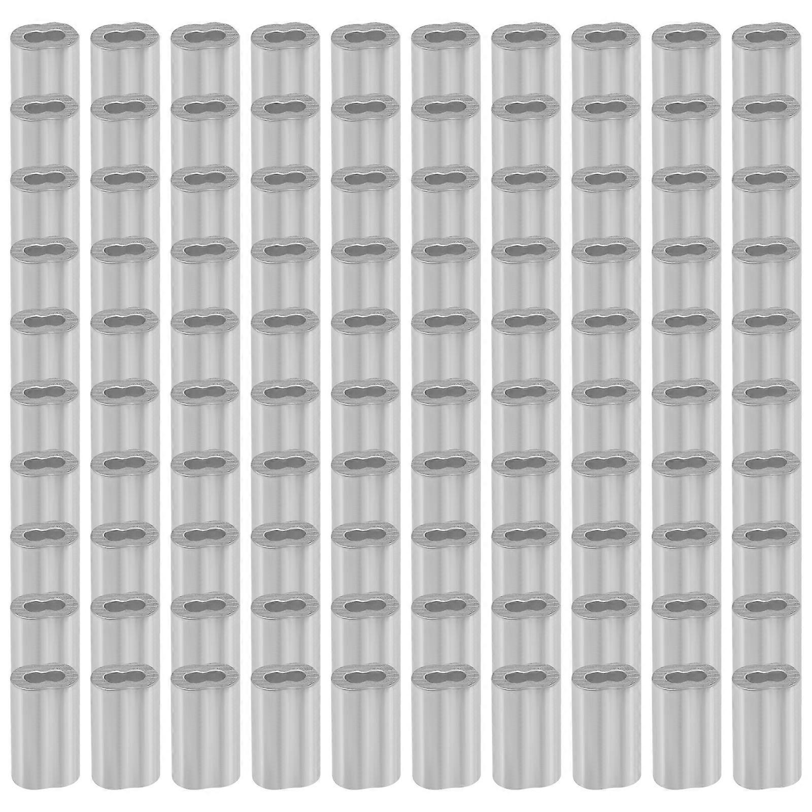 Wire Rope Aluminum Sleeve for Protection Use with 100Pcs Aluminum