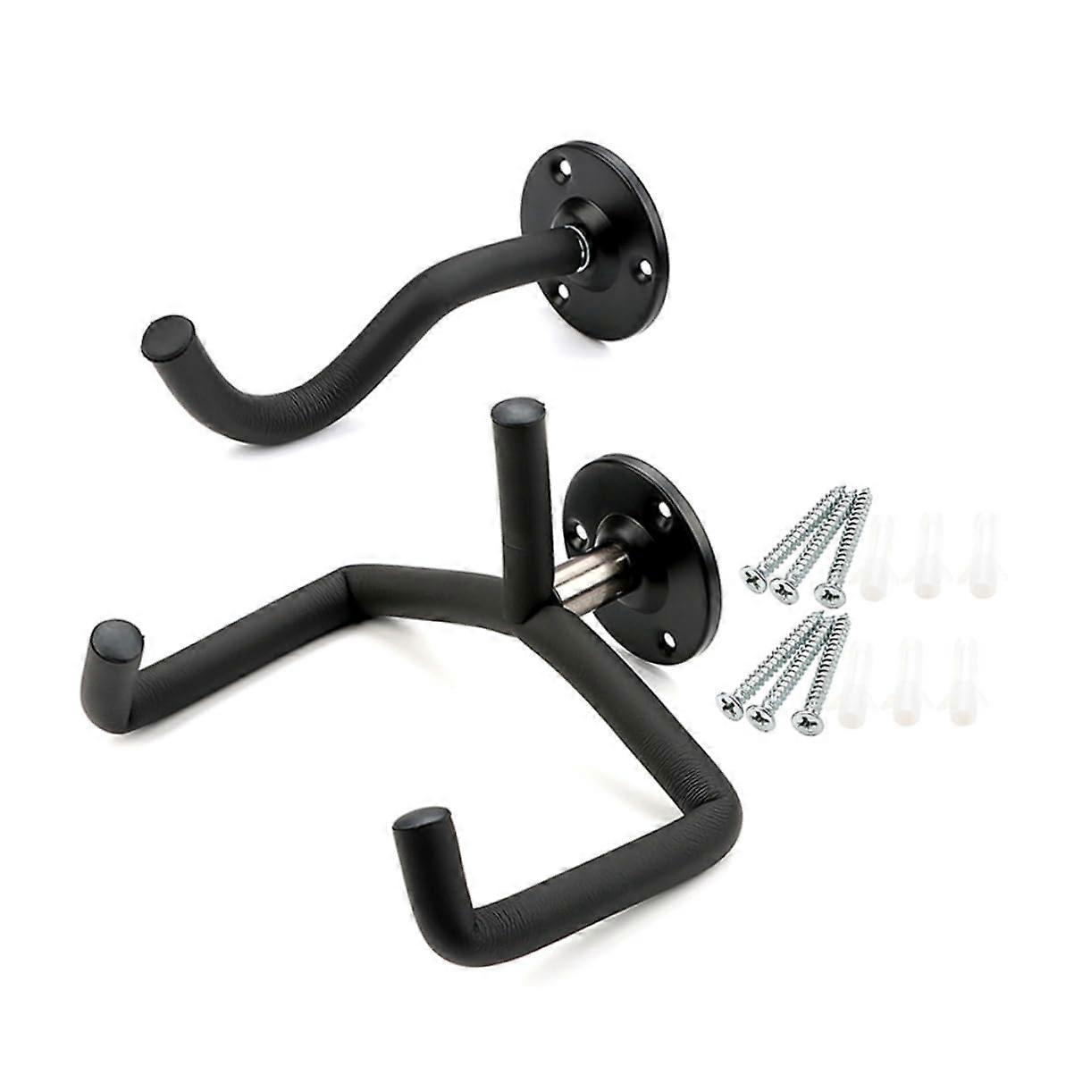 Ukulele Wall Hook Guitar Bass Hanger, Wall Mounted Rack for Acoustic Electric Guitars, Easy to Install, 1 Set