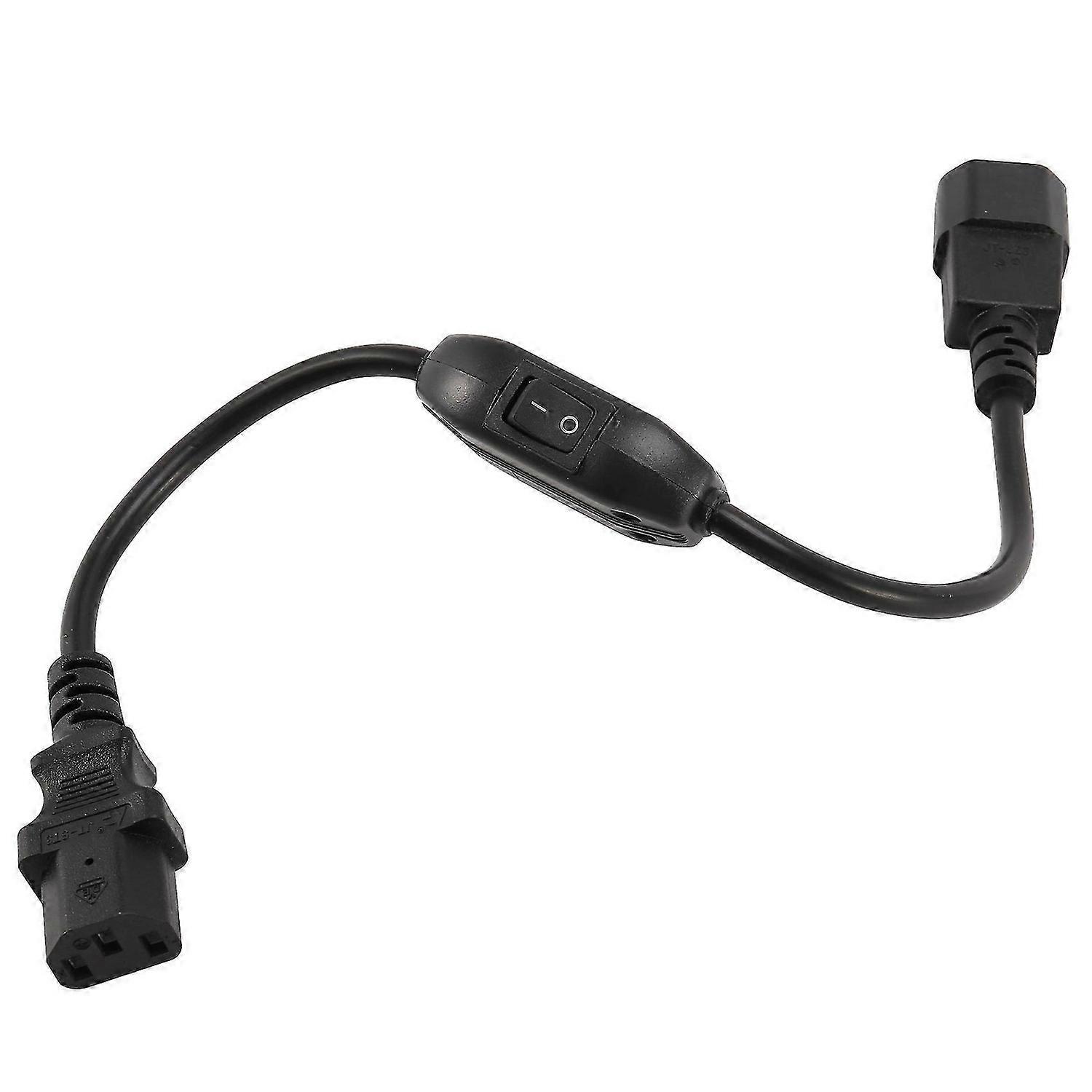 Spezial-PDU-USV-Netzkabel, IEC 320 C14 auf C13 mit Ein-/Ausschalter 30cm Schwarz