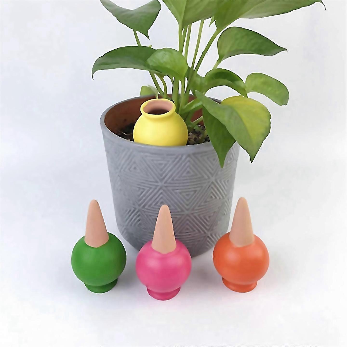 For 4 Pack Ceramic Automatic Plant Dripper Selfwatering Device