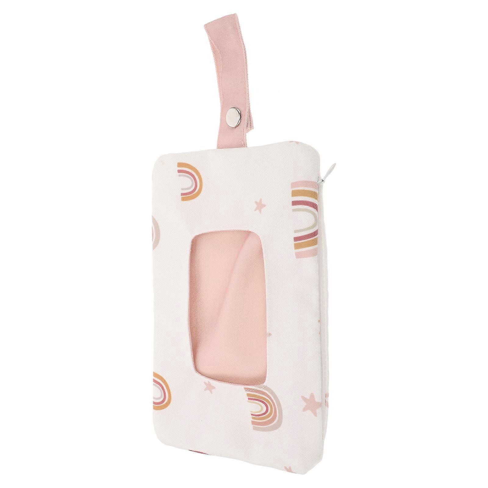 Pink Wet Wipe Holder Reusable Wipes Pouch for Outdoor Use