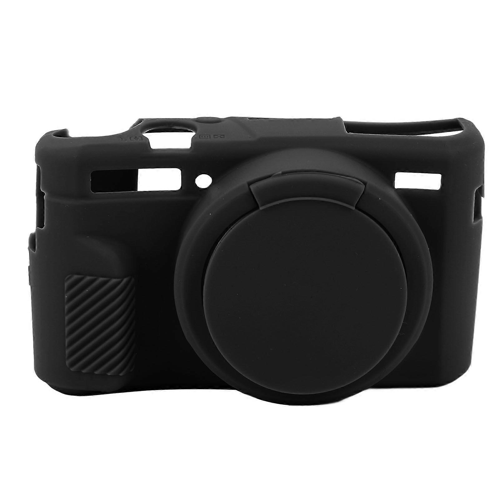Camera Silicone Case with Removable Lens Cover Precise Cutouts Soft Digital Camera Protective Cover for G7X2 Camera Black