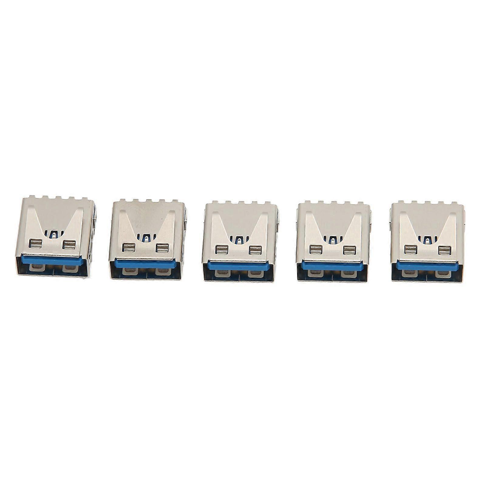 5Pcs Game Console USB Charging Port Metal Replacement Console USB Charging Socket Port for PS5