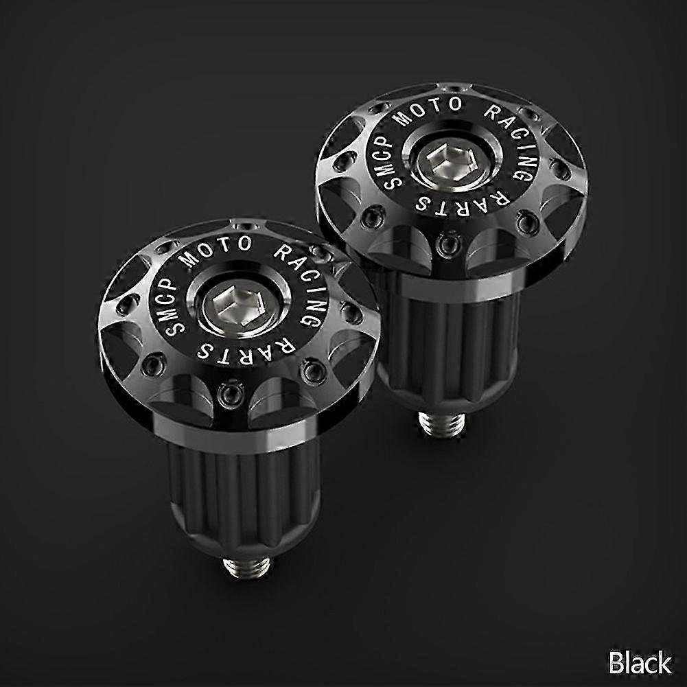 Handle Bar Ends Grips, 2PCS CNC Aluminum Universal 16-18mm Motorcycle Handlebar Counterweight Plug Slider