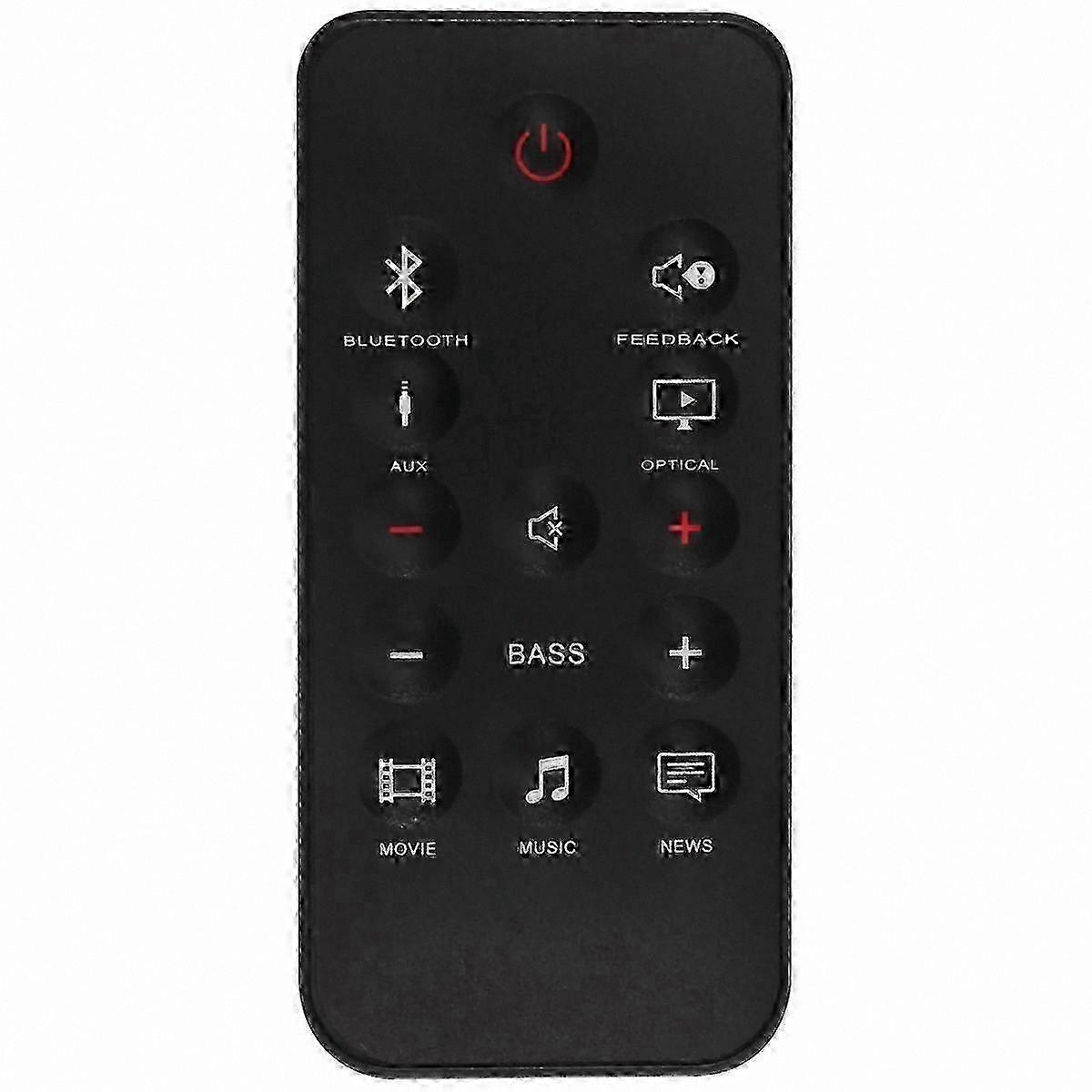 Wireless Remote for Soundbar Audio System Controller in Black