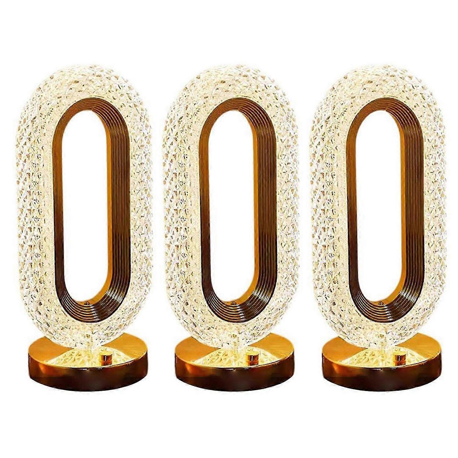 Elegant-Touch LED-kristaller Lampa Touch Control Dimbar Ljusstyrka USB Bordslampa för fester Matsal Vardagsrum Estetisk Inredning