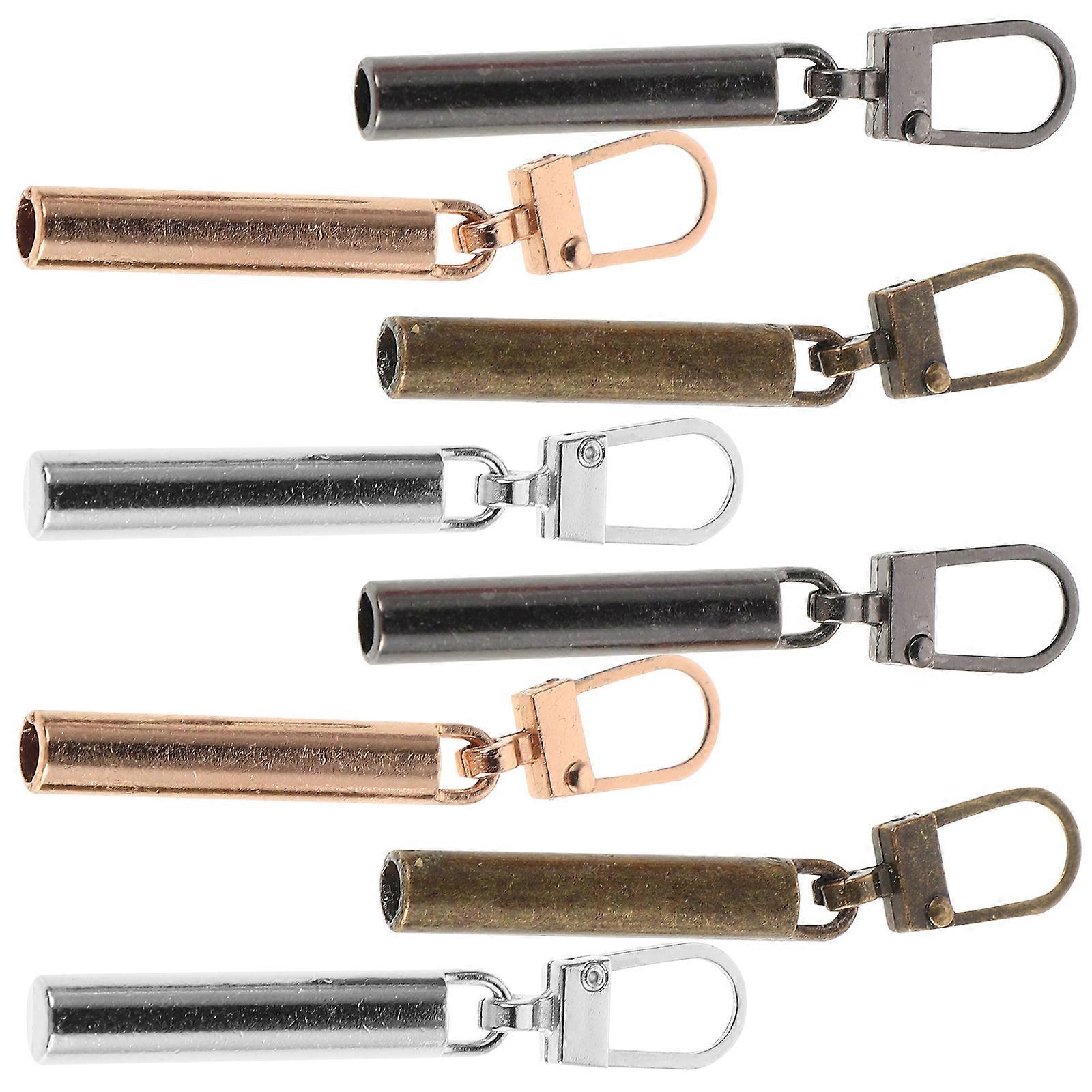 8Pcs Metal Zipper Pull Replacement for Jackets Durable Detachable Kit