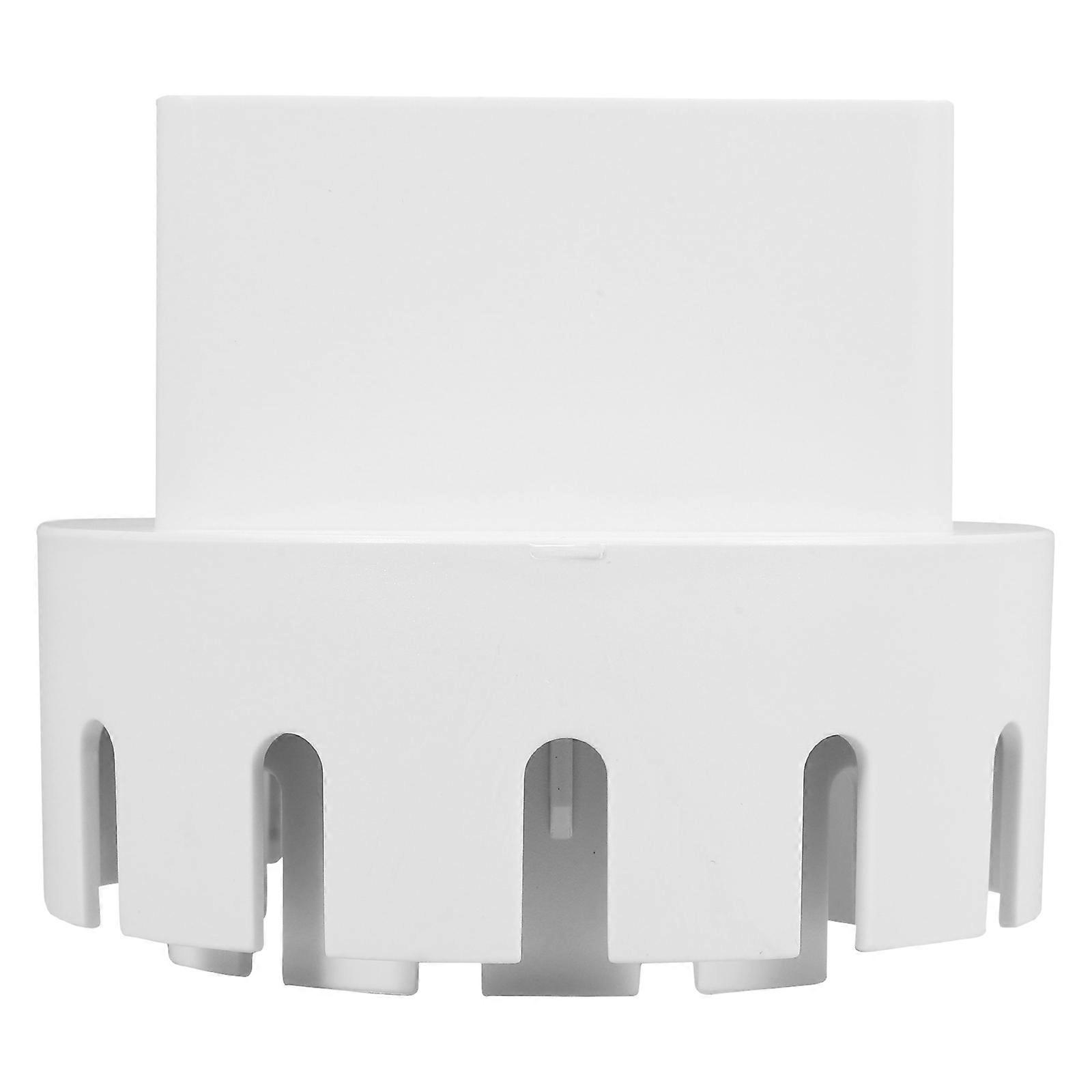 White Plastic Downspout Fitting Rain Pipe Connector 4Pcs Included