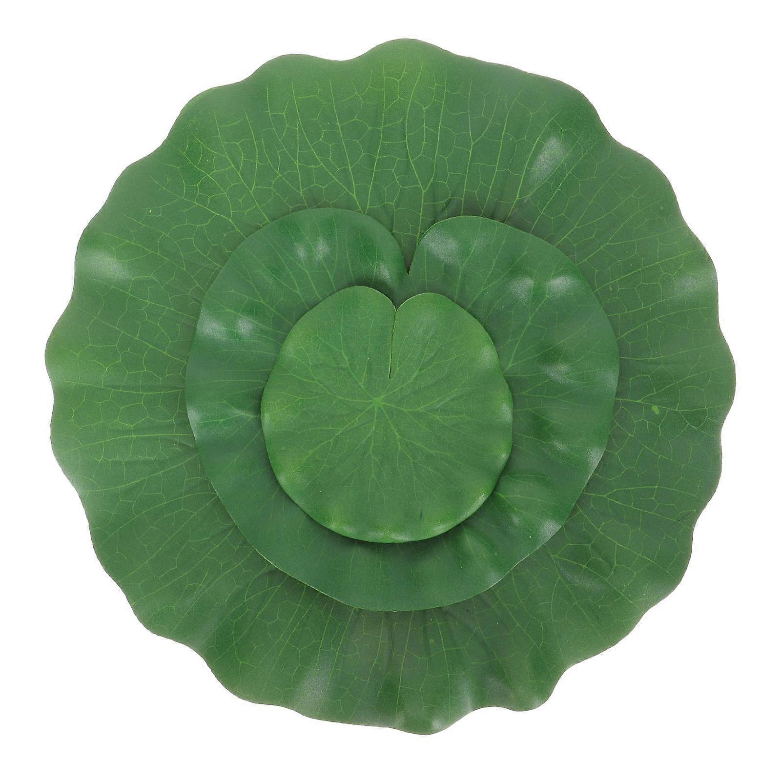 Fountain Lotus Leaves Artificial Floating Leaf Ornament for Pond 36Pcs