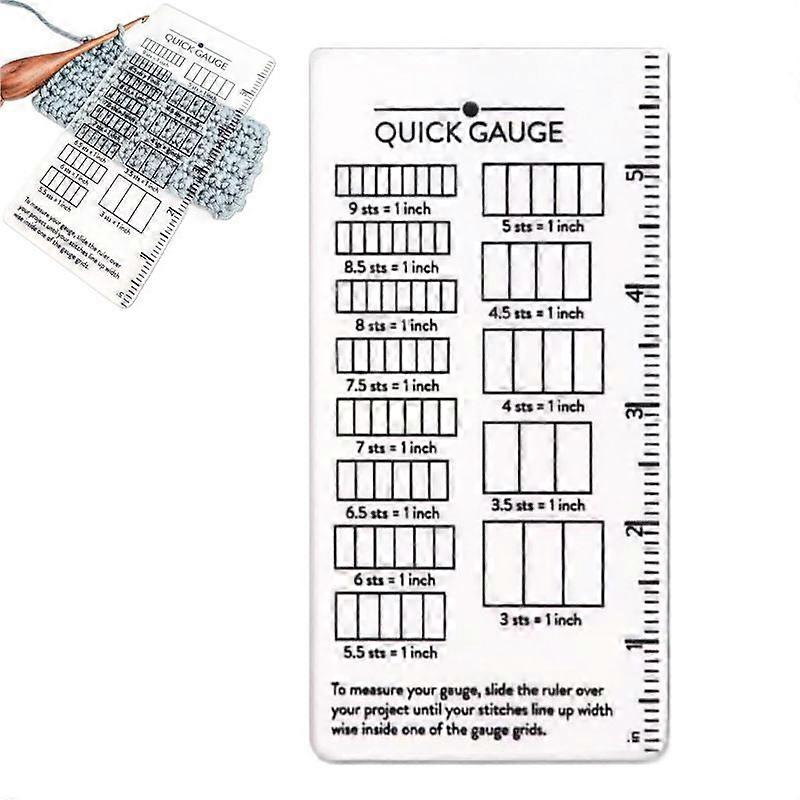 Knitting Needle Gauge Spinning Control Card Multifunctional Combo Ruler for Spinners Yarn Measuring Tools WPI Guide Gauge Crochet Accessories
