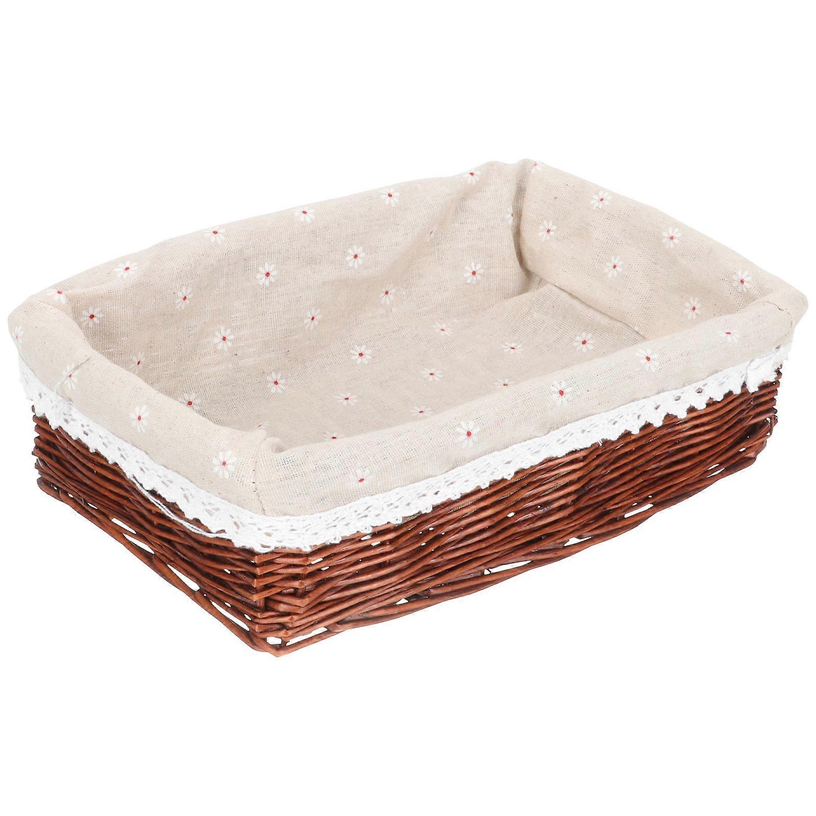 Handmade Storage Basket for Home Organization Cookie Storage Container Multi Color 1Pack