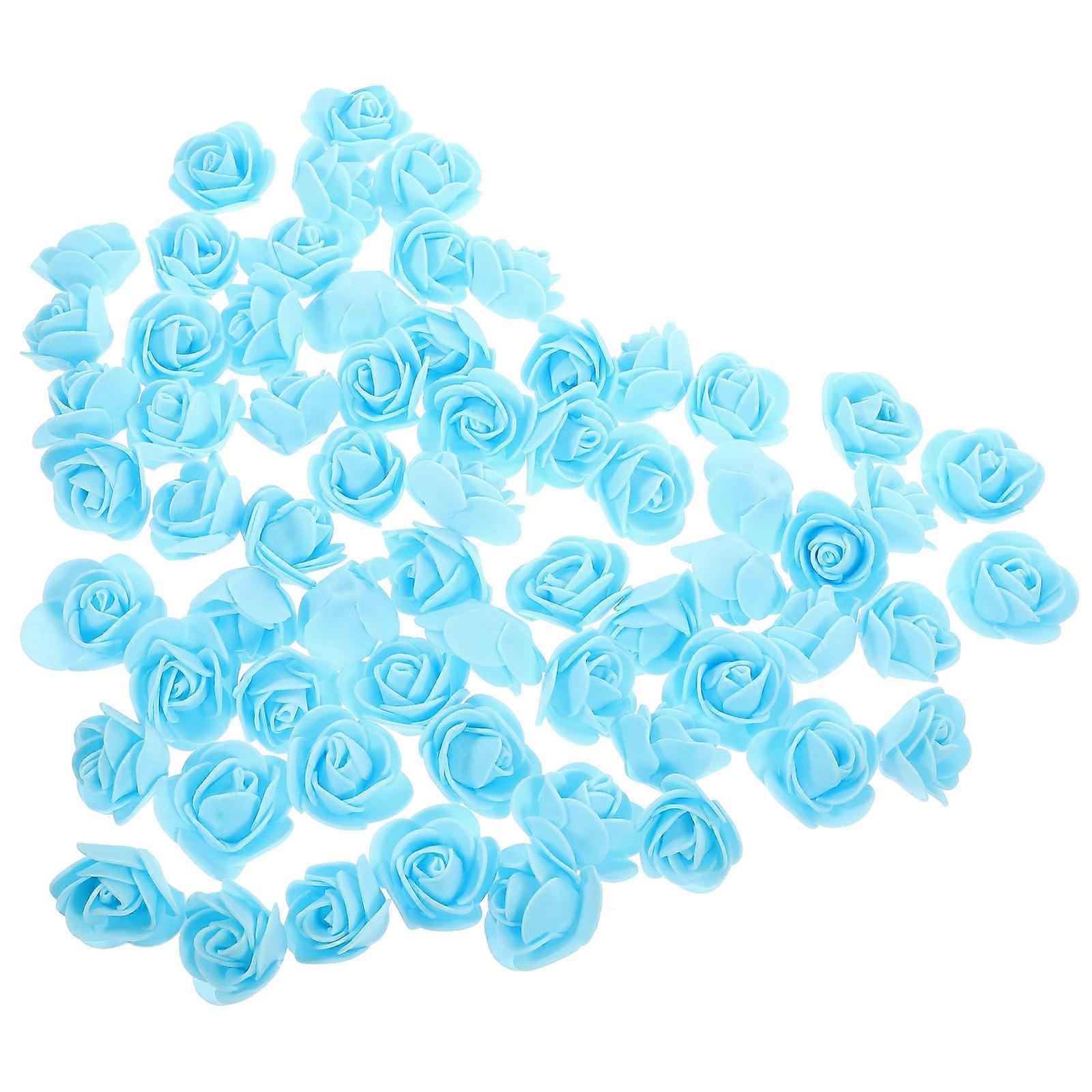 Foam Rose Head Artificial Rose Heads for Crafting 1000Pcs Sky Blue DIY