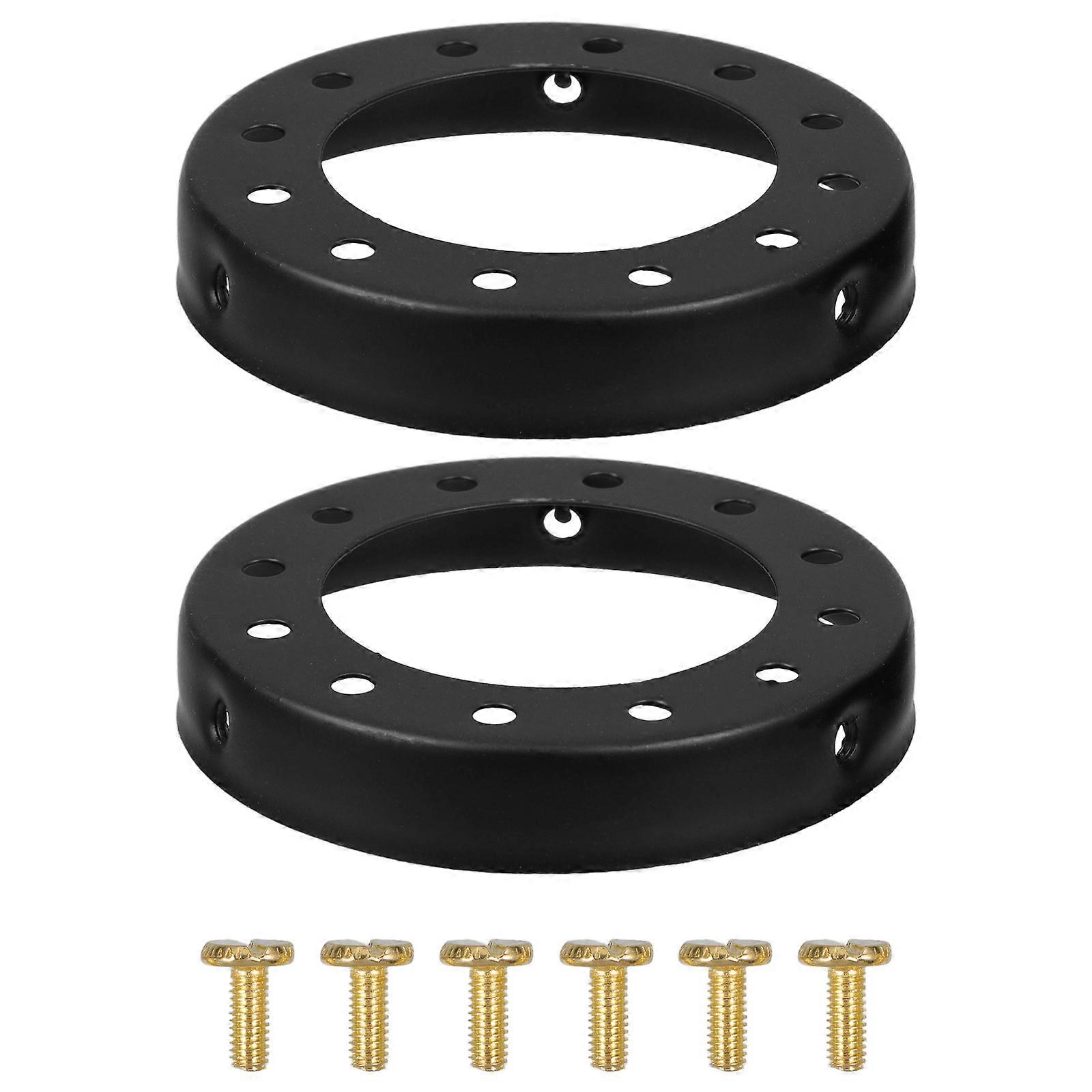 Lighting Accessory Lampshade Cover Ring for Ceiling Lamp 10Pcs Black