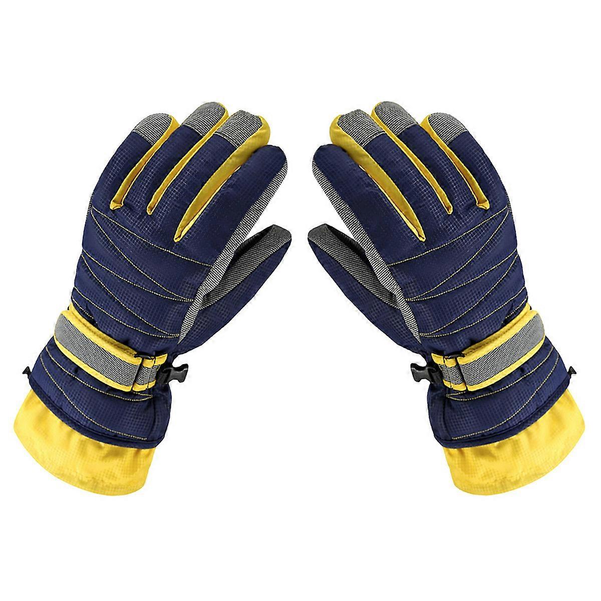 Waterproof Gloves with Long Cuff Cold Weather Gloves for Snow Skiing 2Pcs