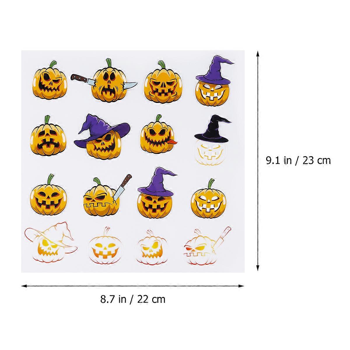 2sheetsheattransferpumpkinpatchesclothingdecorationdiydecalsassortedcolorforhalloweenactivity