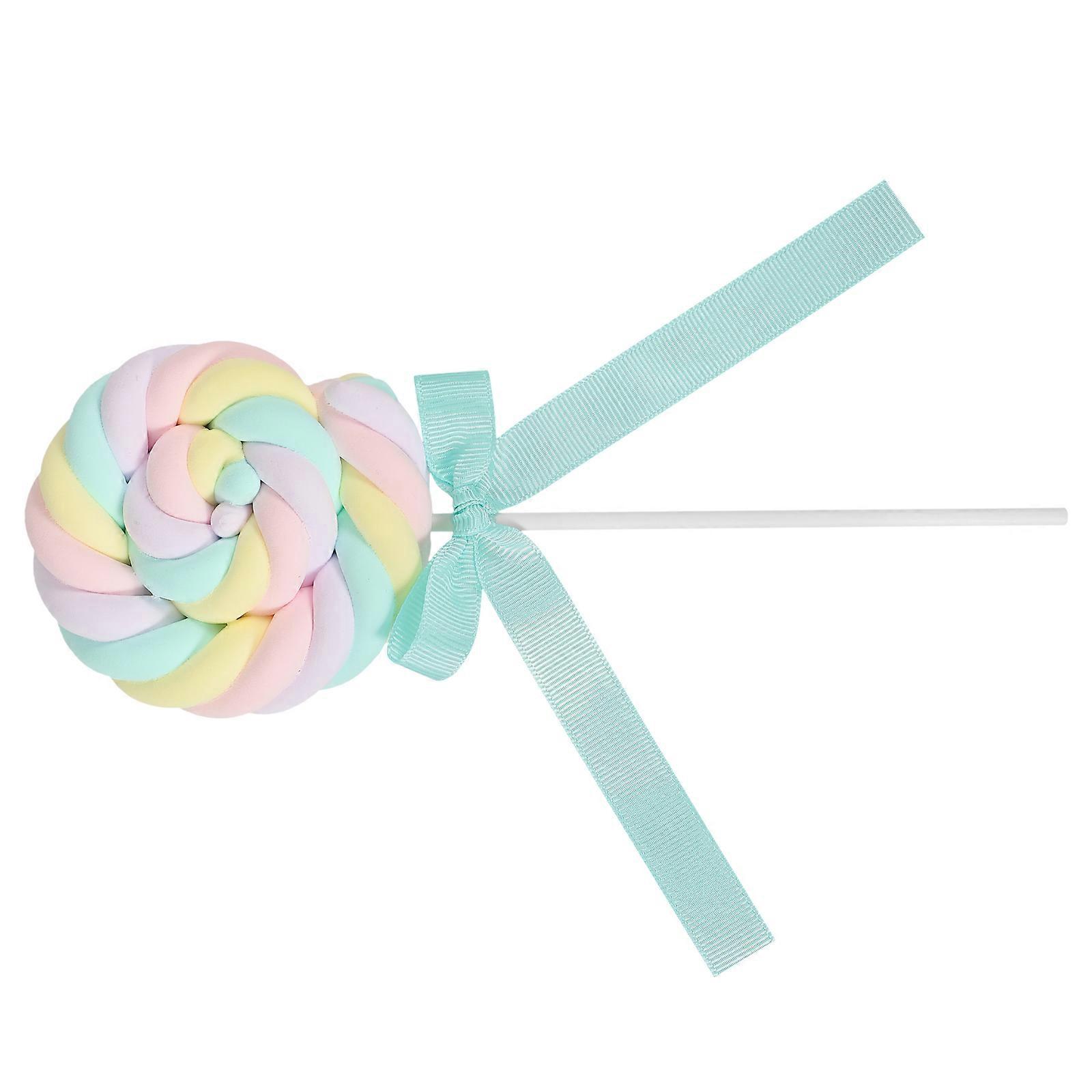 Lollipop Prop Candy Ornament Photo Decoration for Children Ideal for Sweet Table Decoration in Multi Color with High Simulation Design 2Pcs