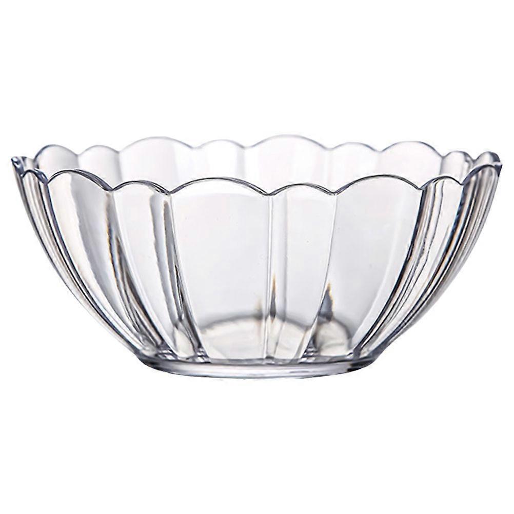 Lotus Shape Acrylic Fruit Storage Bowl For Home Decoration And Restaurant Use In Transparent Color Perfect For Salad And Ice Cream Serving 2Pcs
