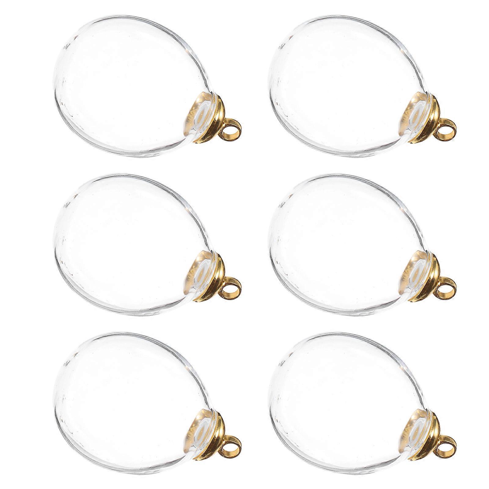 Clear Glass Globe Bottle Mini Decorative Globes for 12Pcs