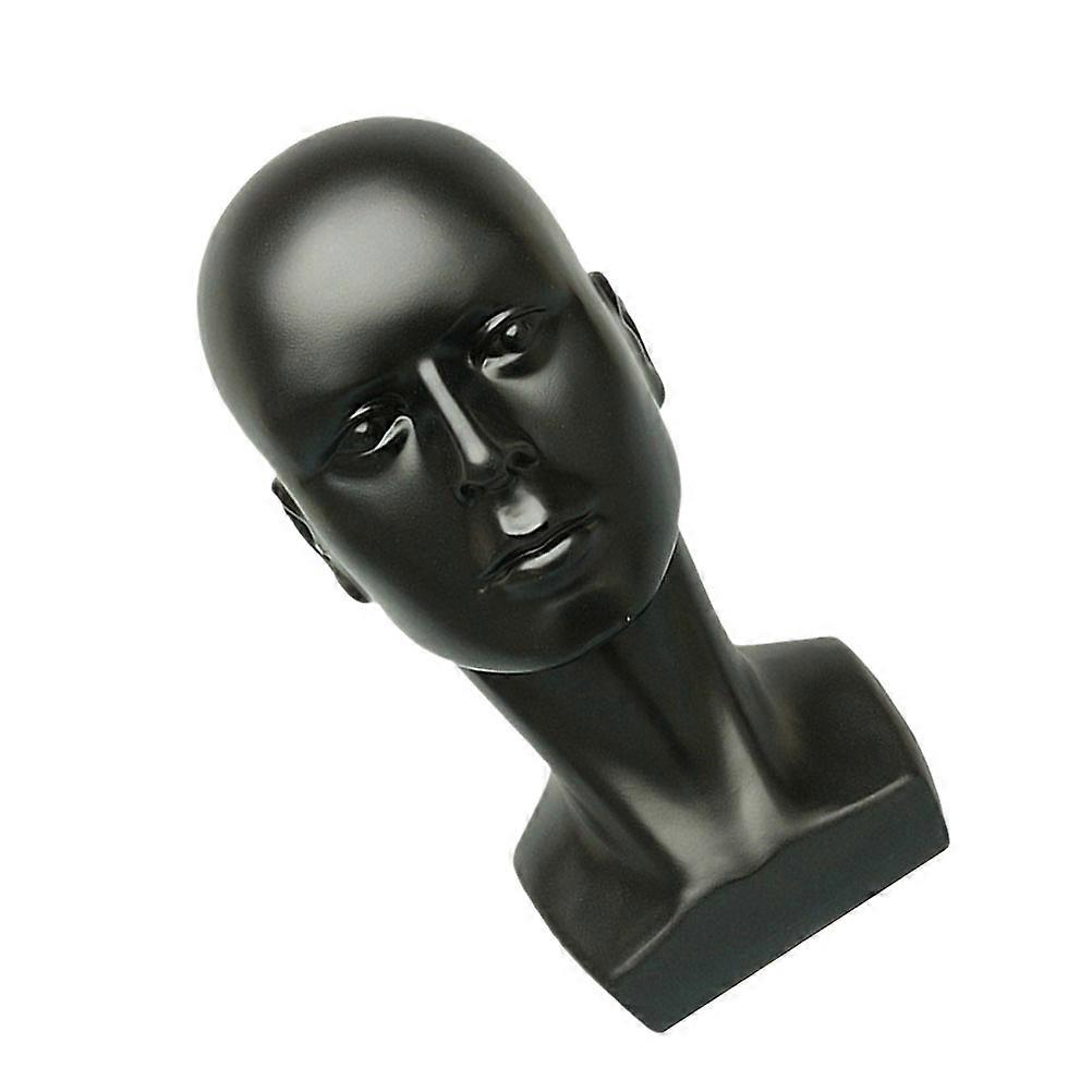 Männliche Perücke Display Mannequin Kopf für Styling 1Pcs Schwarz Kosmetik Modell